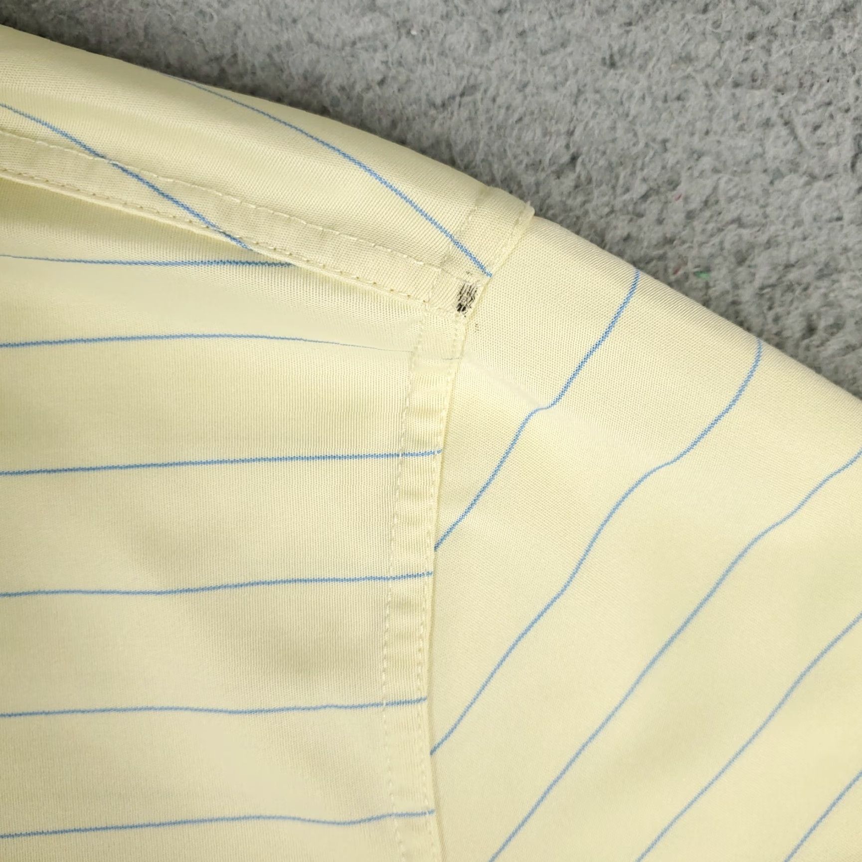 Vintage Greg Norman Polo Shirt Mens XL Yellow Striped Short Sleeve Golf Casual STAINED Size US XL / EU 56 / 4 - 4 Thumbnail