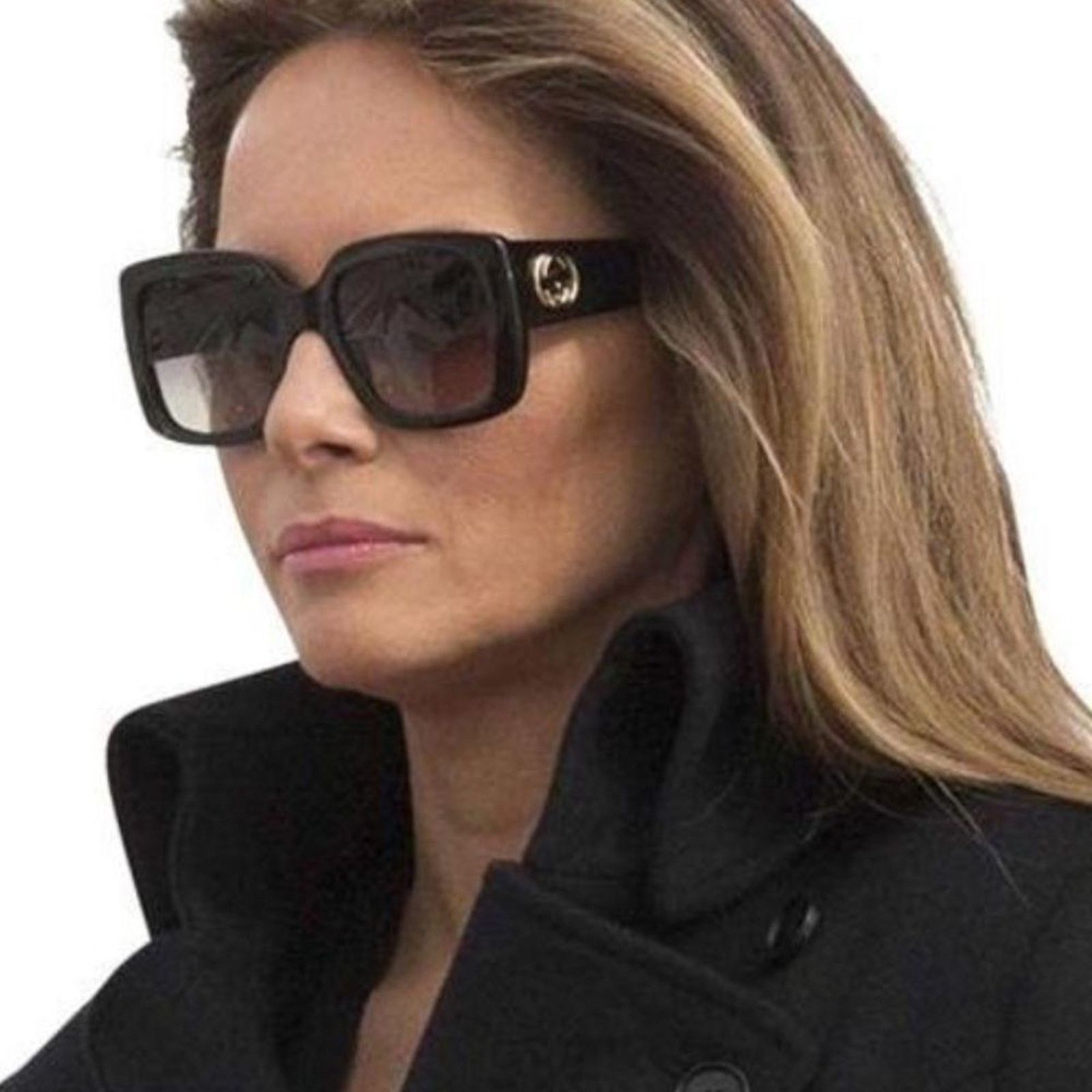 Gucci BRAND NEW GUCCI GG0141SN 001 Black/Grey Women Sunglasses Size ONE SIZE - 10 Thumbnail