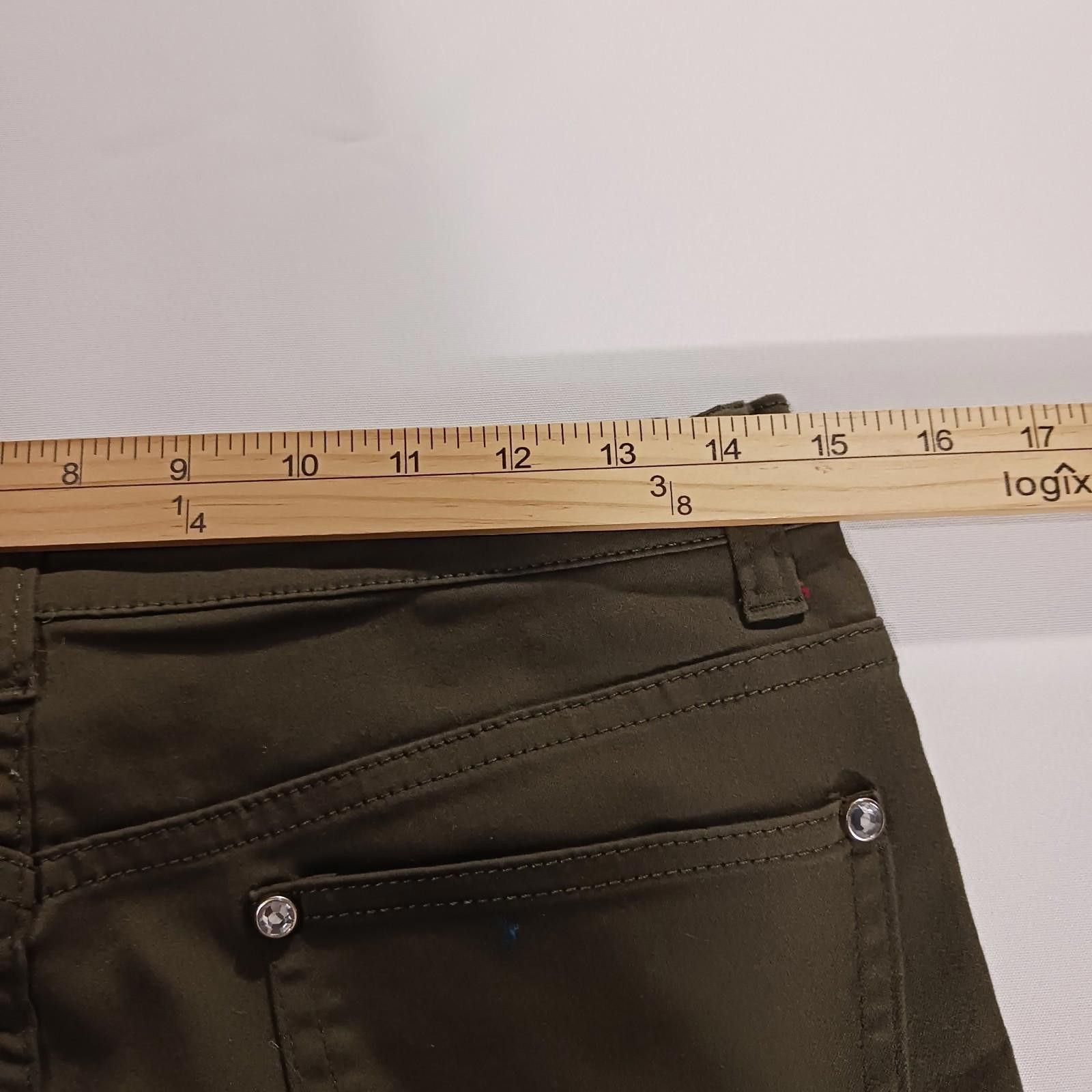 Venus Venus Mid-Rise Women's Green Stretch Leggings Pants Size 10 Size 32" / US 10 / IT 46 - 6 Thumbnail
