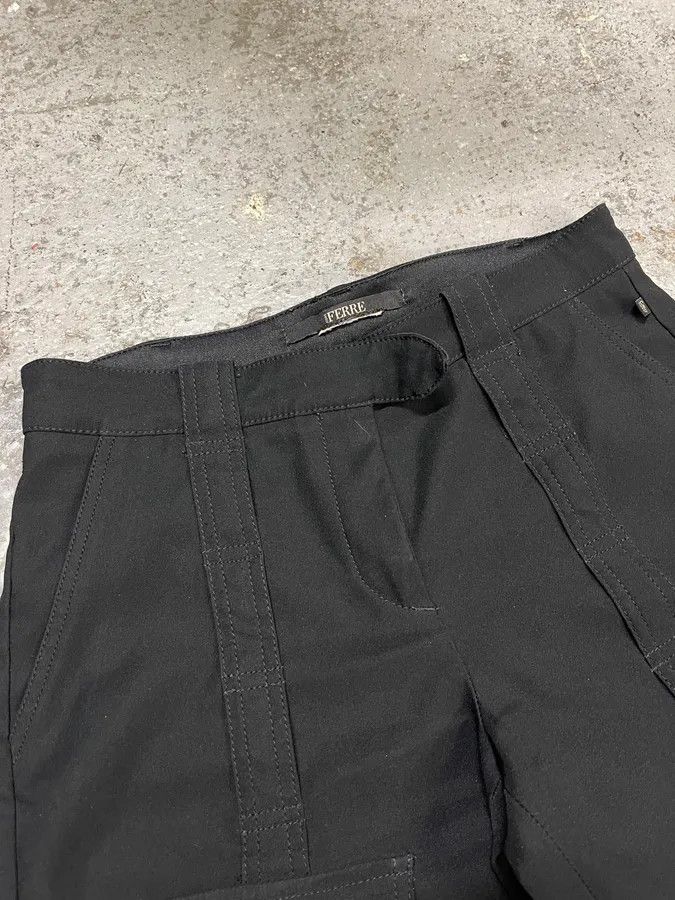 Gianfranco Ferre × Vintage 2000s Gianfranco Ferré Black Straps Pants Size US 30 / EU 46 - 5 Thumbnail