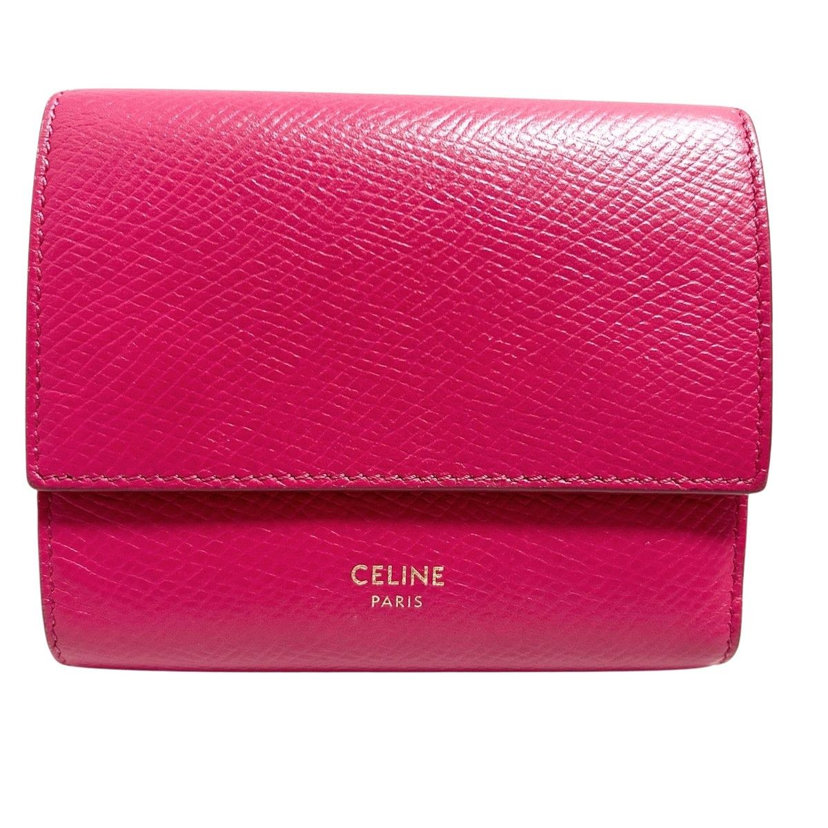 image of Celine Céline Tri-Fold Wallet in Pink, Women's