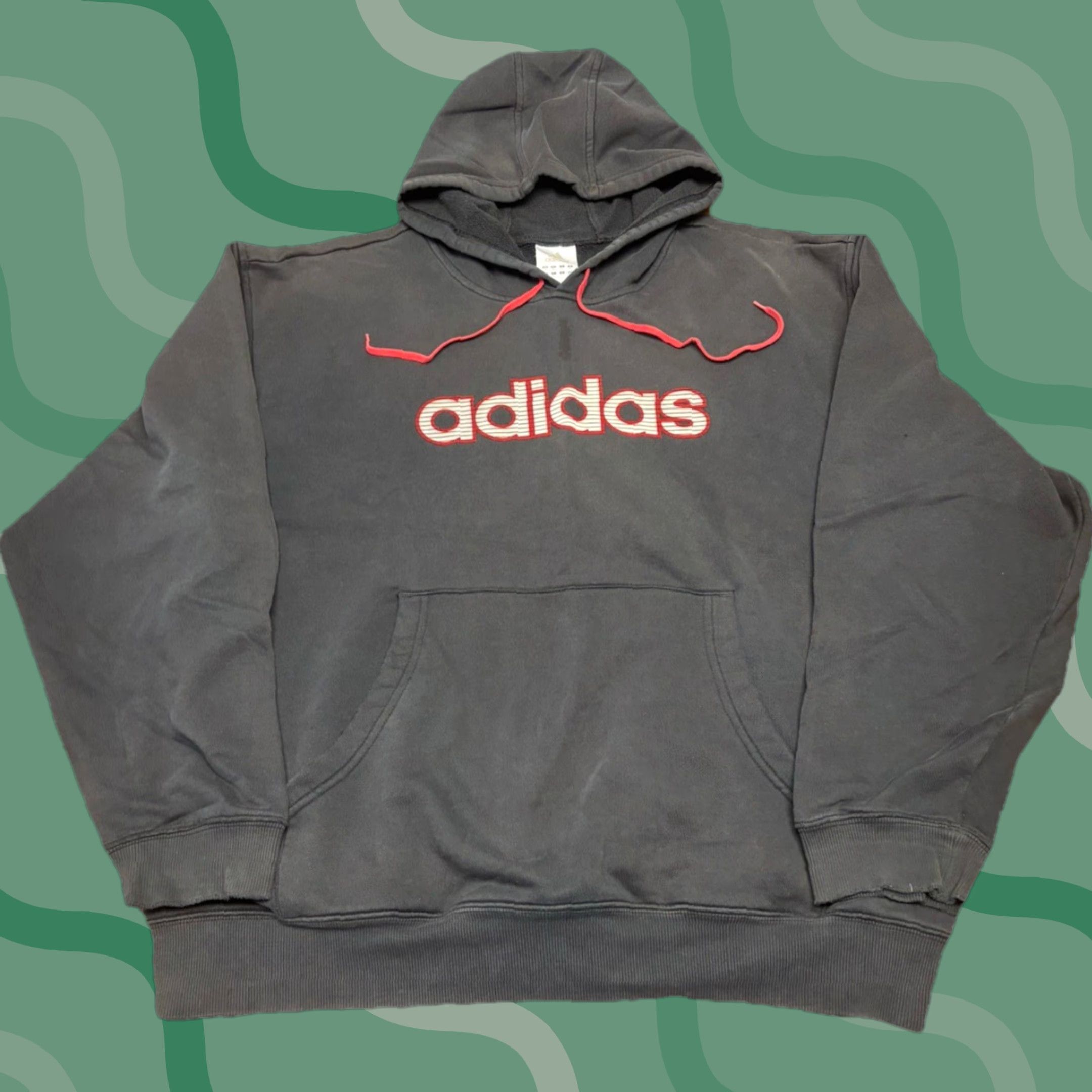 Adidas VINTAGE Adidas Pullover Hoodie Men’s 2XL Black Sports 90s 2000s Q2 Shirt Hoodie Men Size US XXL / EU 58 / 5 - 1 Thumbnail