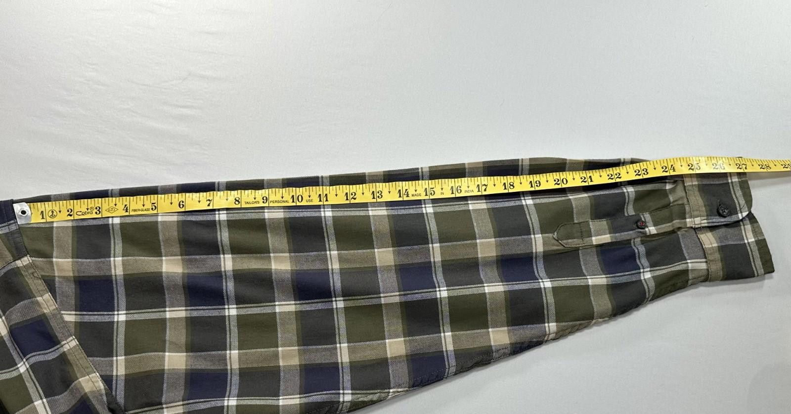 Wrangler Wrangler Plaid Tall Cotton/Polyester Button Up Green/Gray XL Size US XL / EU 56 / 4 - 6 Thumbnail