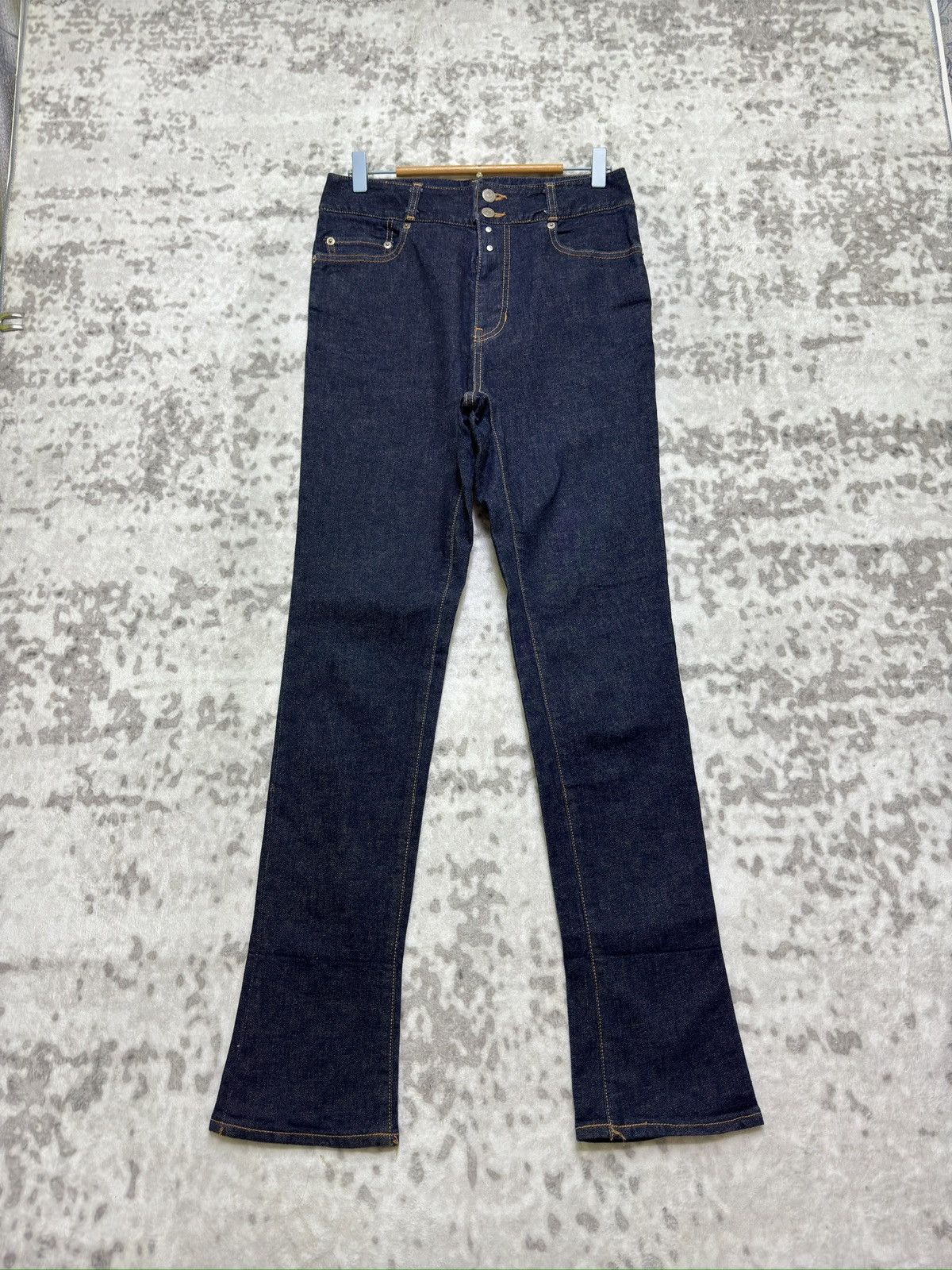 CABANE de ZUCCa Zucca Indigo Denim Jeans Slim Thigh Flared Leg Drop Crotch Size US 28 / EU 44 - 1 Thumbnail