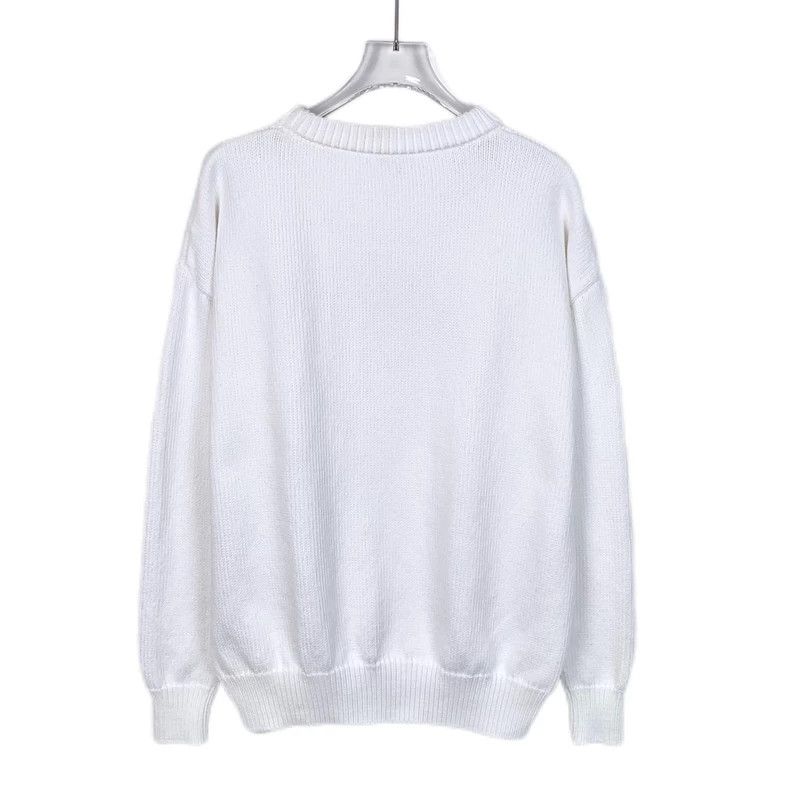 Loewe Loewe White logo lettered fleece cotton round neck long sl Size XS / US 0-2 / IT 36-38 - 2 Thumbnail