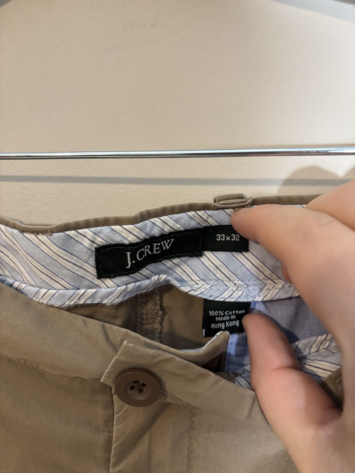 J.Crew J. Crew Khaki Chino Pants Cotton Preppy Size US 33 - 3 Thumbnail