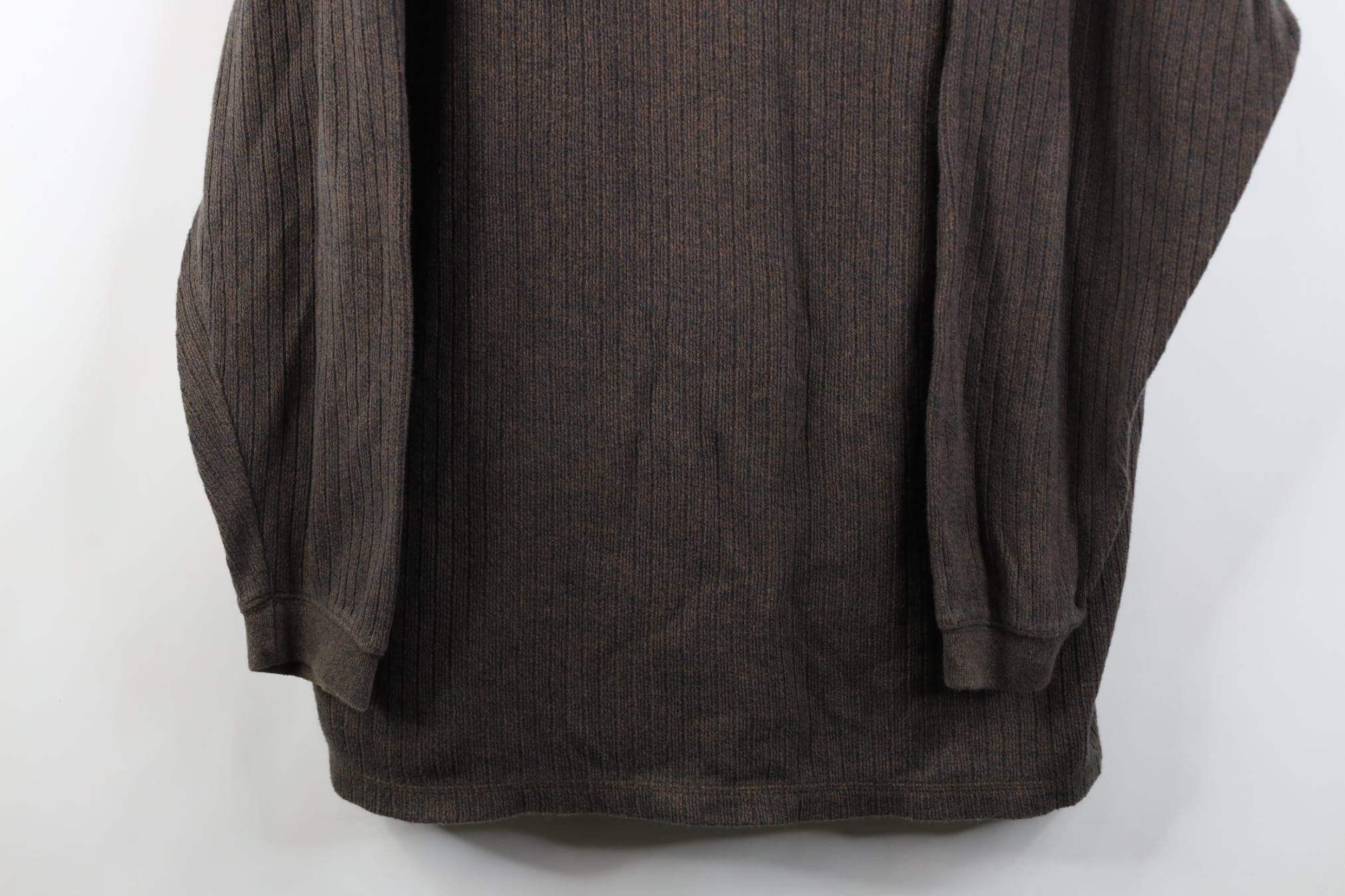 Vintage Vintage 90s Streetwear Ribbed Knit Henley T-Shirt Brown Size US XXL / EU 58 / 5 - 3 Thumbnail