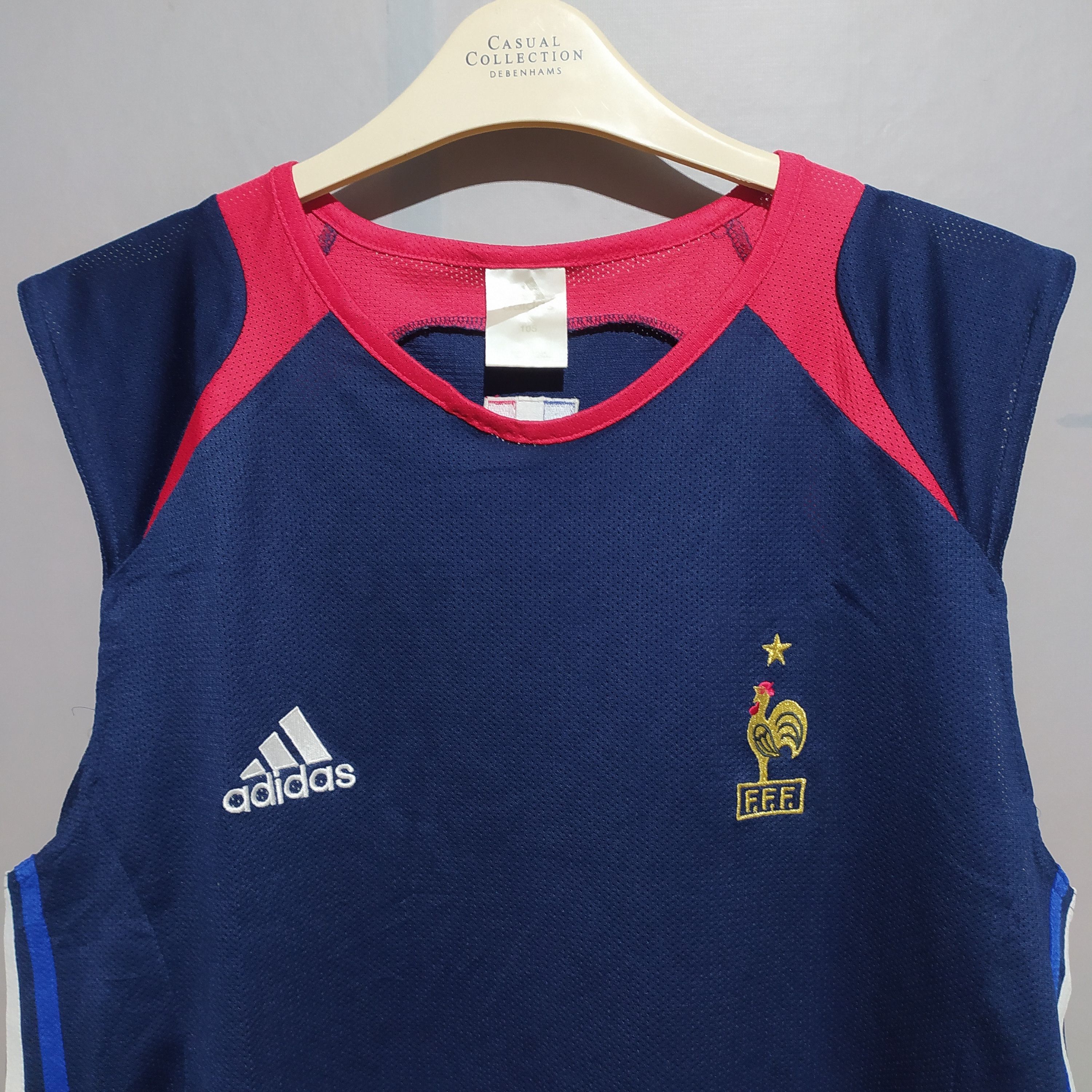 Adidas VTG Adidas x France 2004 (Zidane, etc) Training Shirt Vest Size US M / EU 48-50 / 2 - 9 Thumbnail