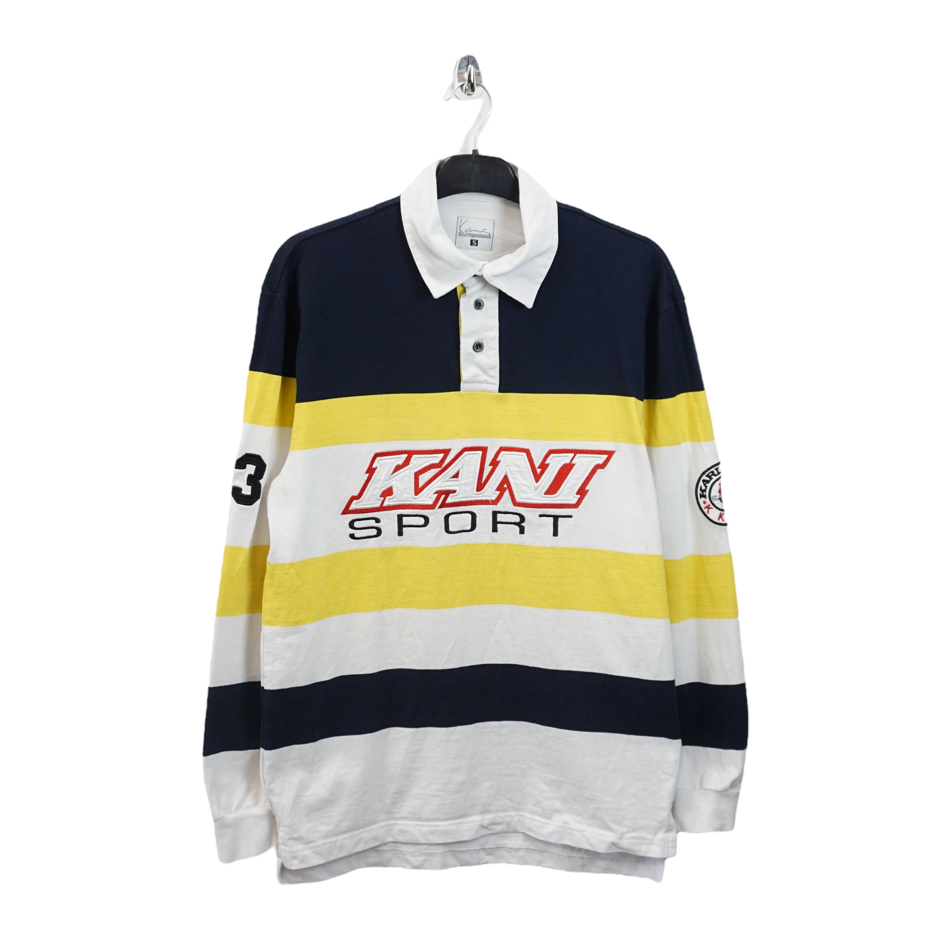 Karl Kani Archive Embroidery L/S Striped Rugby Polo Shirt Size US S / EU 44-46 / 1 - 1 Thumbnail