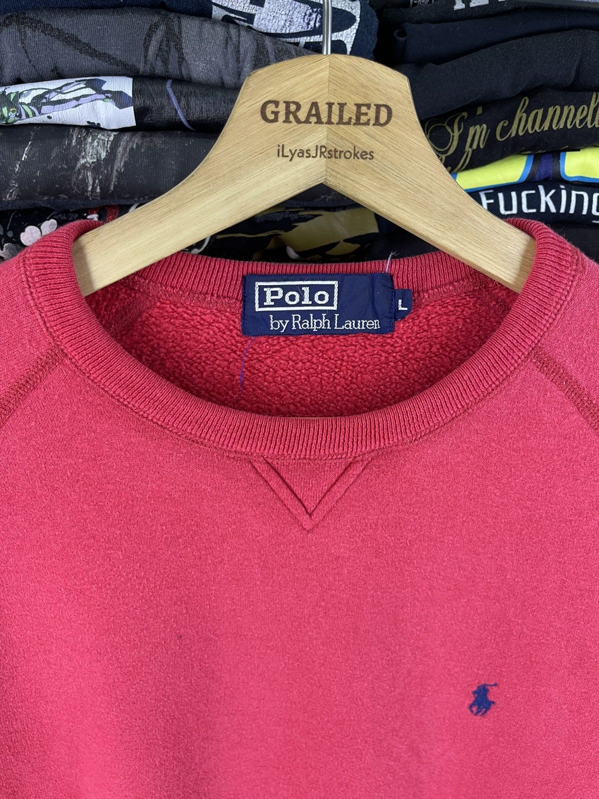 Polo Ralph Lauren Vintage Polo Ralph Lauren Small Logo Red Sweatshirt Size US L / EU 52-54 / 3 - 7 Thumbnail