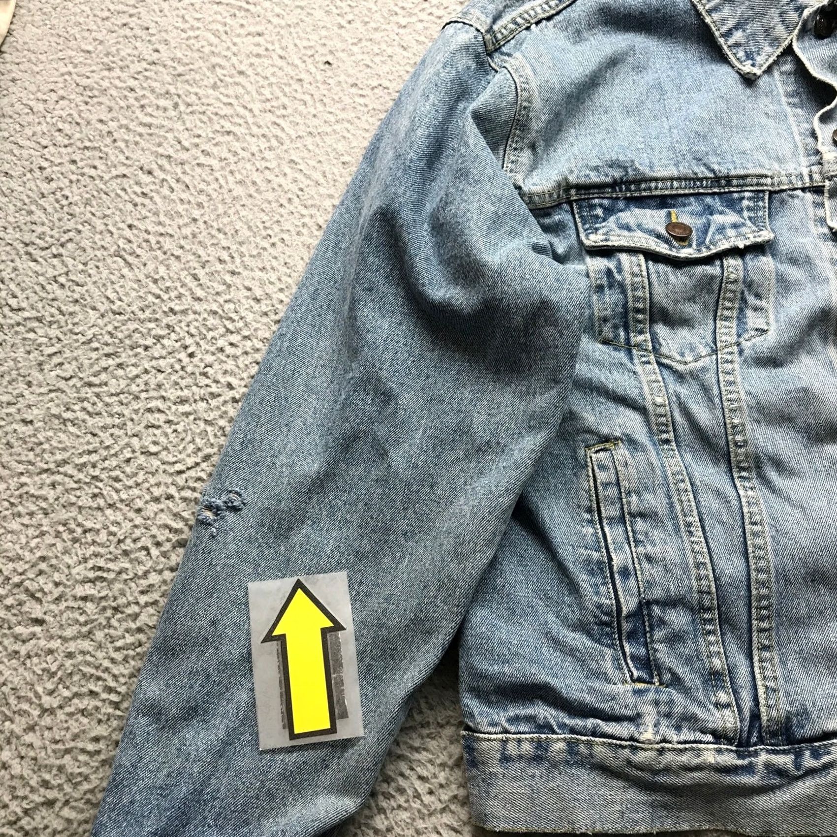 Denime VINTAGE Reliq Denim Trucker Jacket Women's L Long Sleeve Pocket Blue Gray Denim Trucker Jacket Womens L Regular Fit Button Closure Casual Mens? Size L / US 10 / IT 46 - 7 Thumbnail