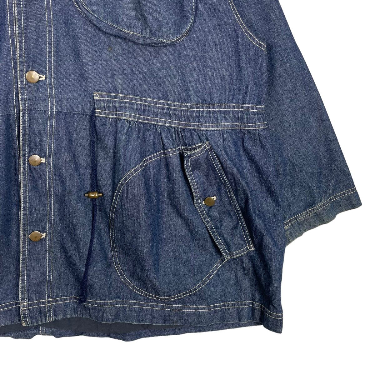 Hai Sporting Gear × Issey Miyake 💥80s HAI SPORTING GEAR DENIM WORKER CHORE JACKET Size US XL / EU 56 / 4 - 5 Thumbnail