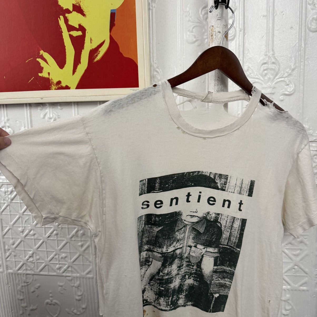 Vintage thrashed distressed graphic tee tshirt 80s 90s Size US M / EU 48-50 / 2 - 2 Thumbnail