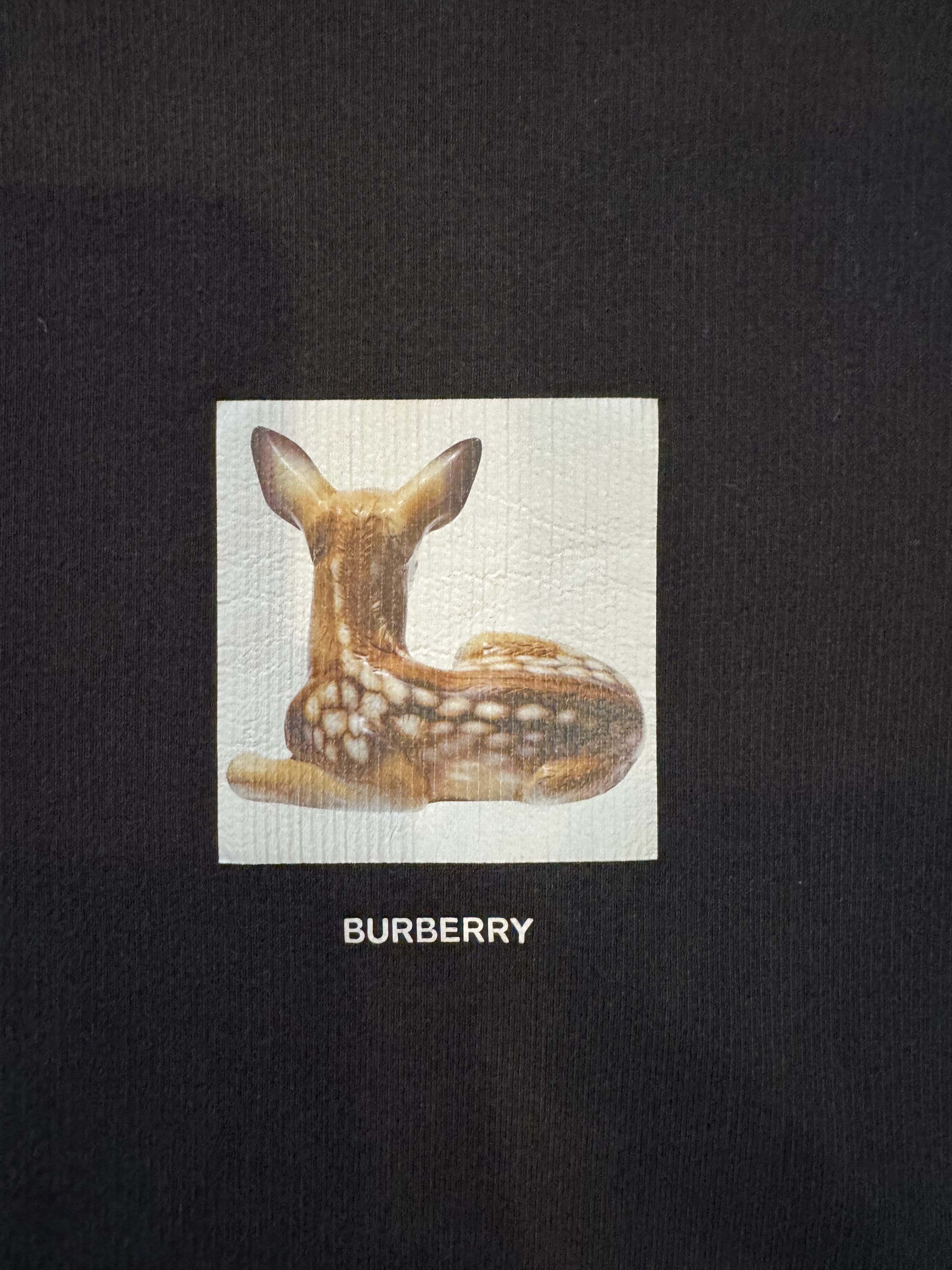 Burberry × Designer Burberry Deer Print Oversized Hoodie Black Size US XL / EU 56 / 4 - 4 Thumbnail