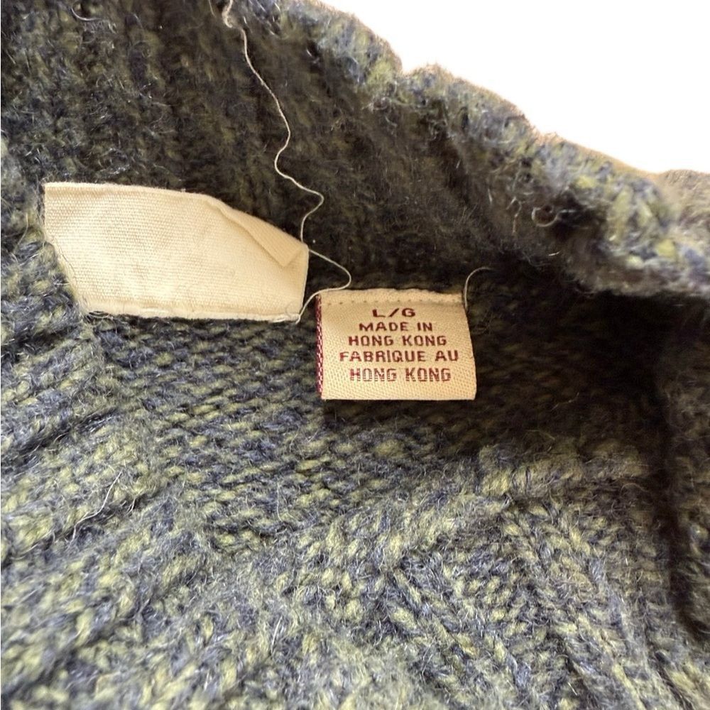 Quiksilver 90s Vintage Quicksilver Blue and Green Marled Chunky Knit Mo Size US XL / EU 56 / 4 - 6 Thumbnail