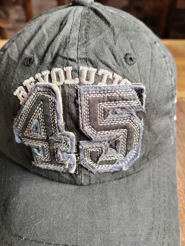 Japanese Brand Vintage Revolution 45 Distressed Style Cap Hat Size ONE SIZE - 3 Thumbnail