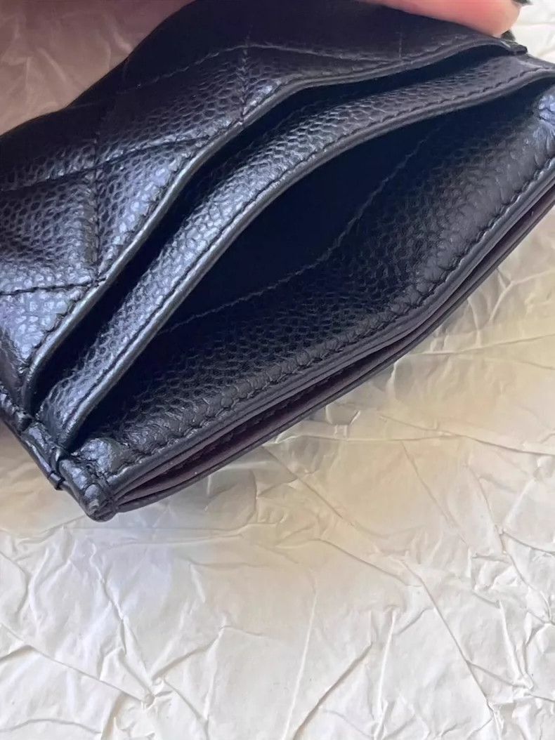 Chanel CHANEL Logo Quilted Lambskin Card Holder -2505 Size ONE SIZE - 8 Thumbnail