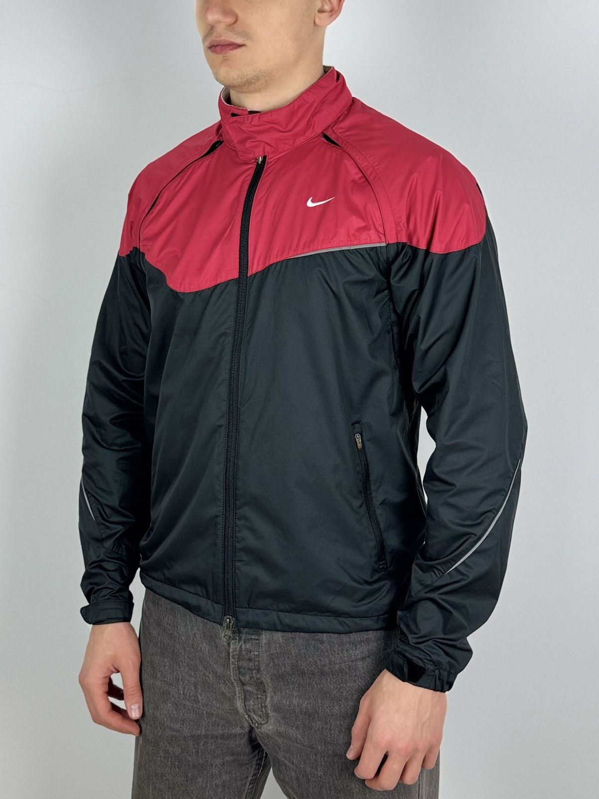 Nike Nike 2in1 Paneled Nylon Vented Running Jacket Size US M / EU 48-50 / 2 - 2 Thumbnail