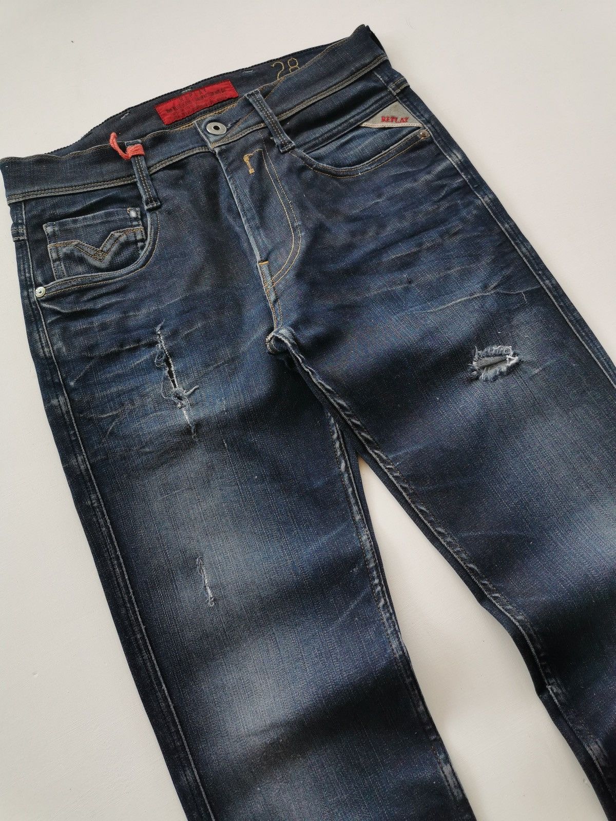 Replay Replay Anbass Skinny Distressed Jeans Size US 28 / EU 44 - 4 Thumbnail