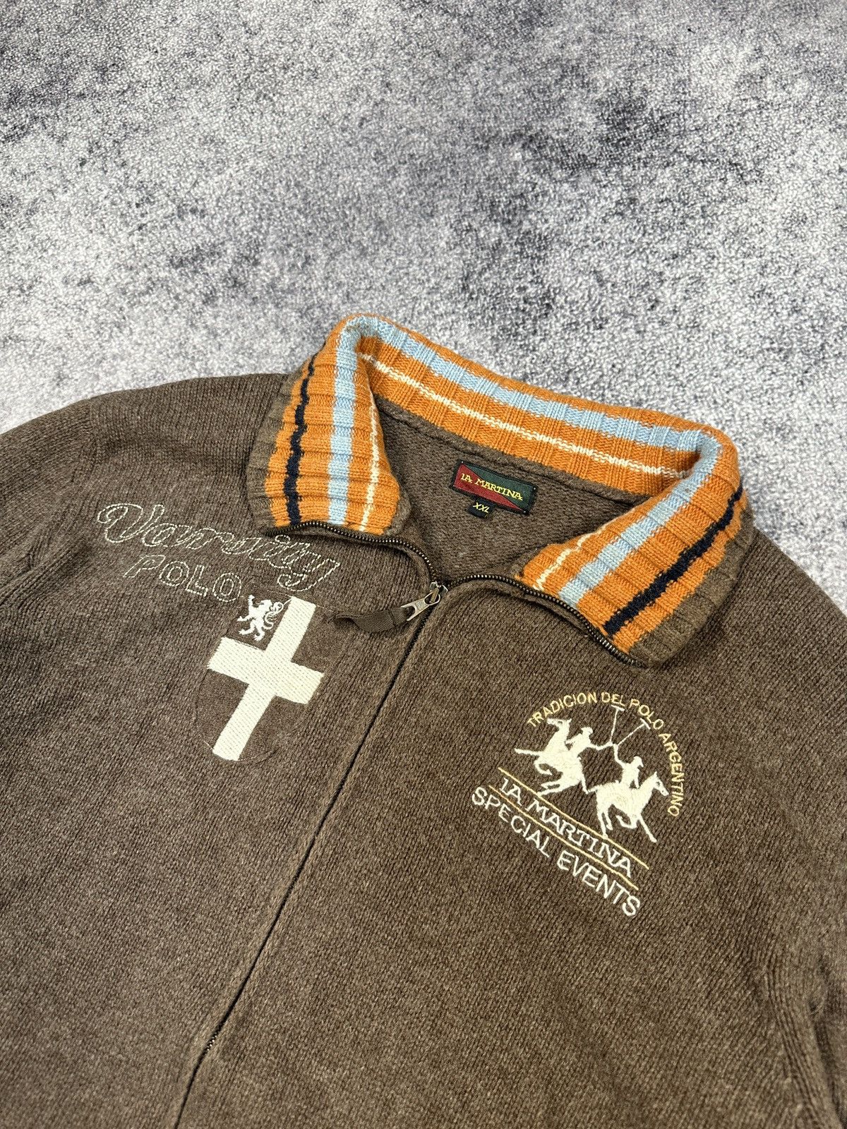 La Martina Vintage La Martina Zip Up Sweater Streetwear Rare Casual VTg Size US XL / EU 56 / 4 - 2 Thumbnail