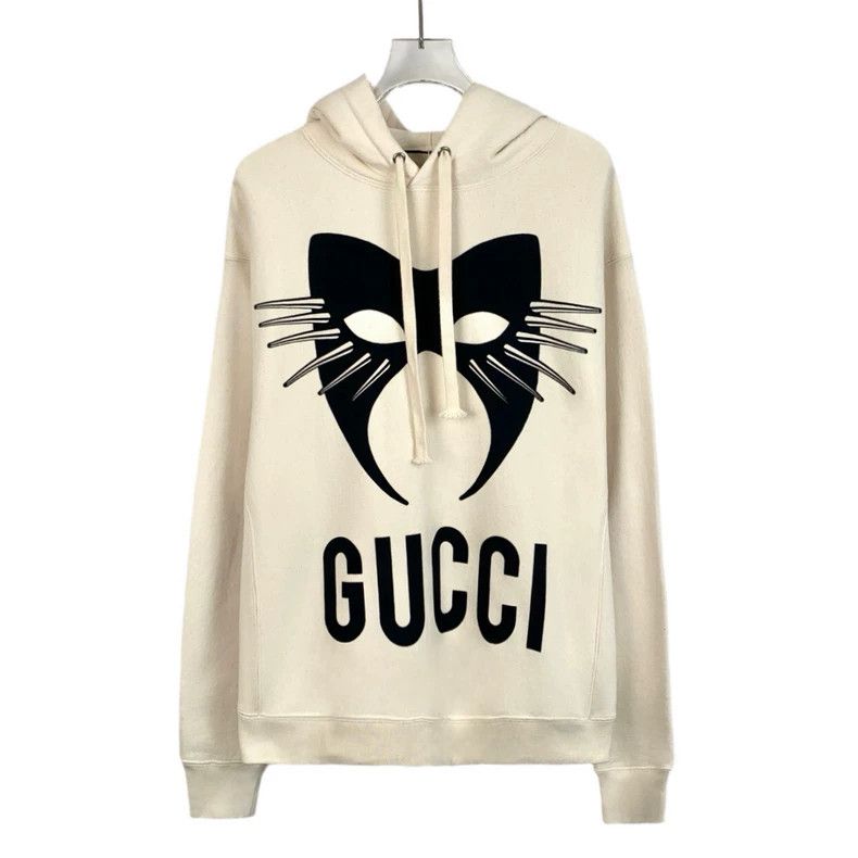 Gucci Gucci Declaration Series Beige Mask Letter Print Cotton Hoo Size US S / EU 44-46 / 1 - 1 Thumbnail