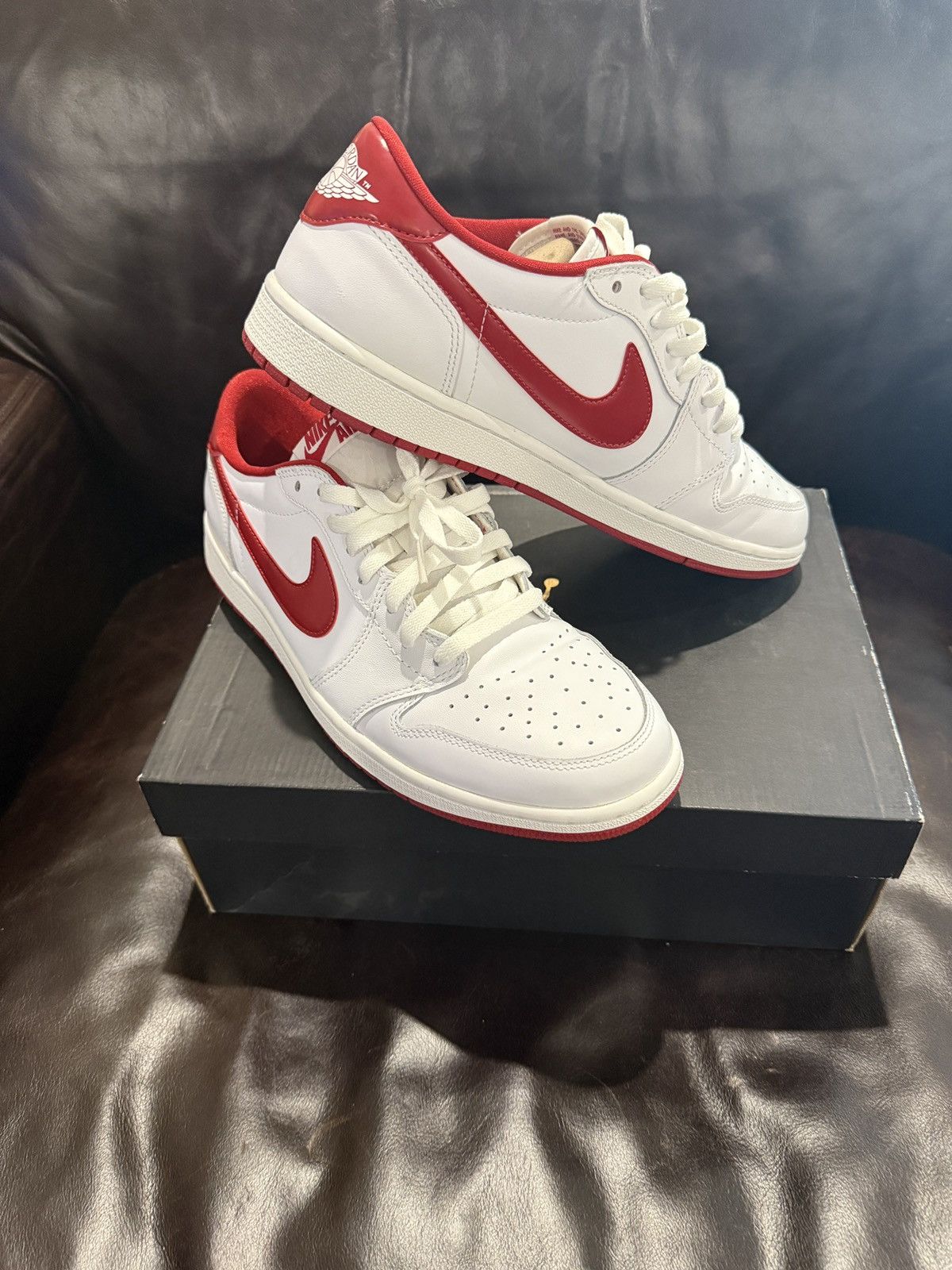 Nike Air Jordan 1 Retro Low White Varsity Red (2015) - Size 11.5M Size US 11.5 / EU 44-45 - 7 Thumbnail