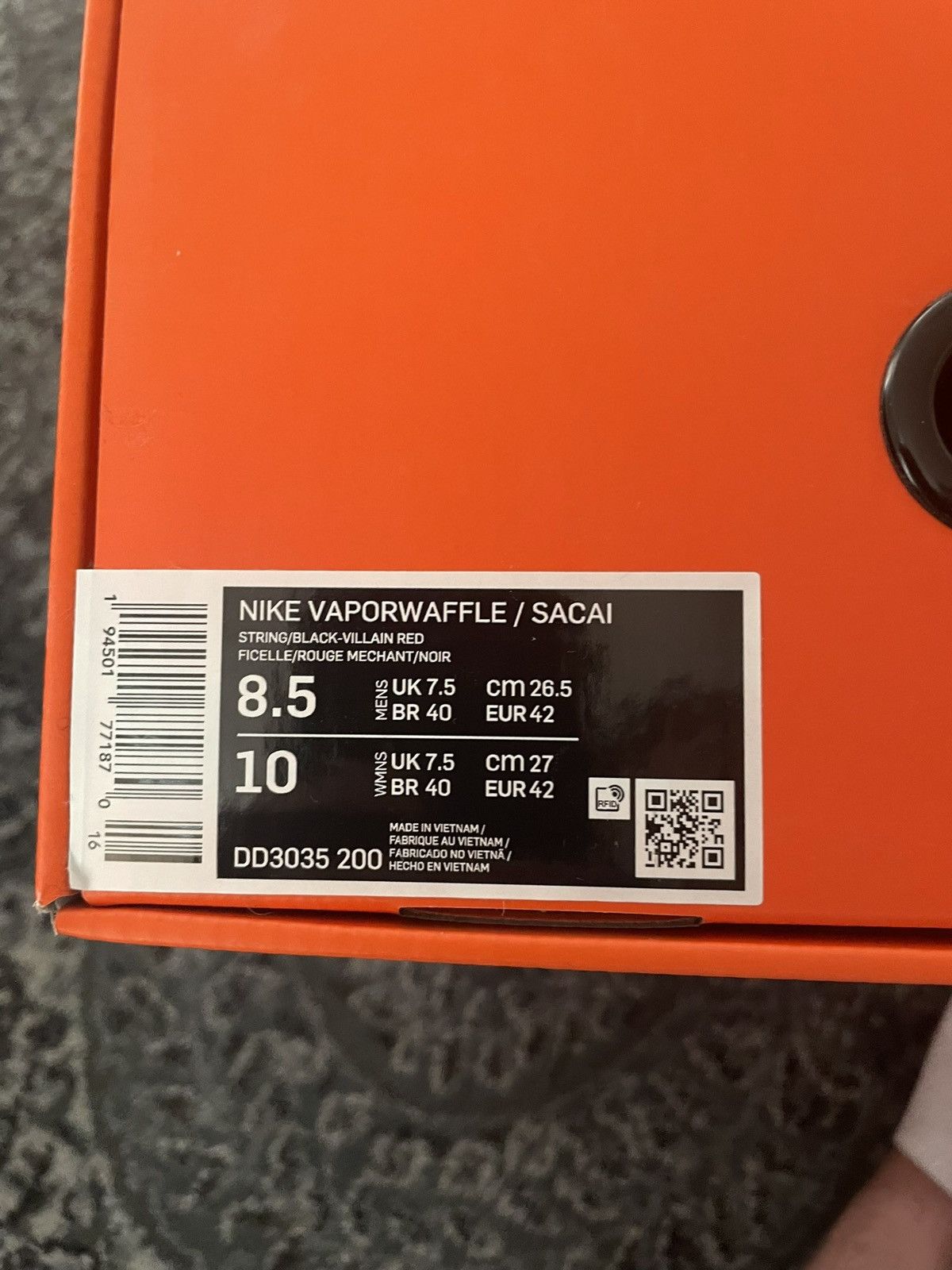 Nike × Sacai Nike Vaporwaffle/ Sacai Villain Red Size US 8.5 / EU 41-42 - 7 Thumbnail