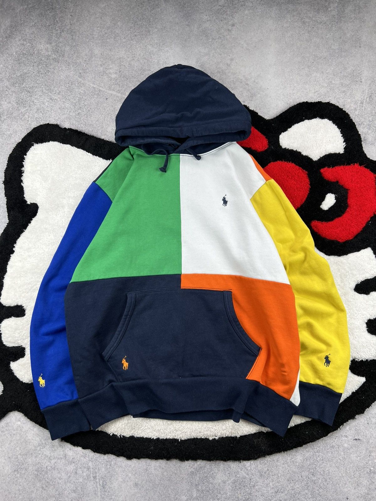 Polo Ralph Lauren Patchwork Monogram Vintage Hoodie