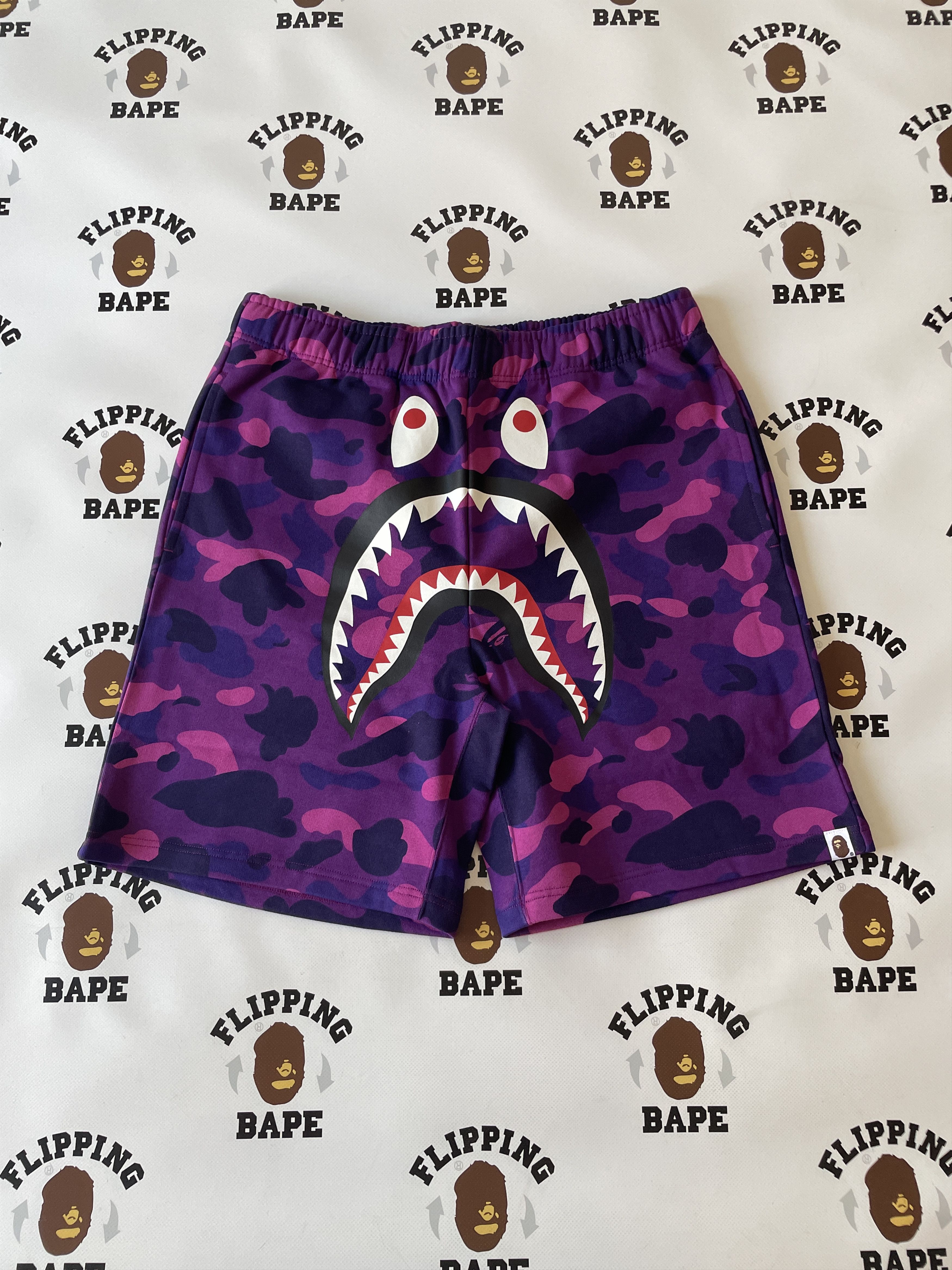 BAPE COLOR CAMO SHARK SWEAT SHORTS