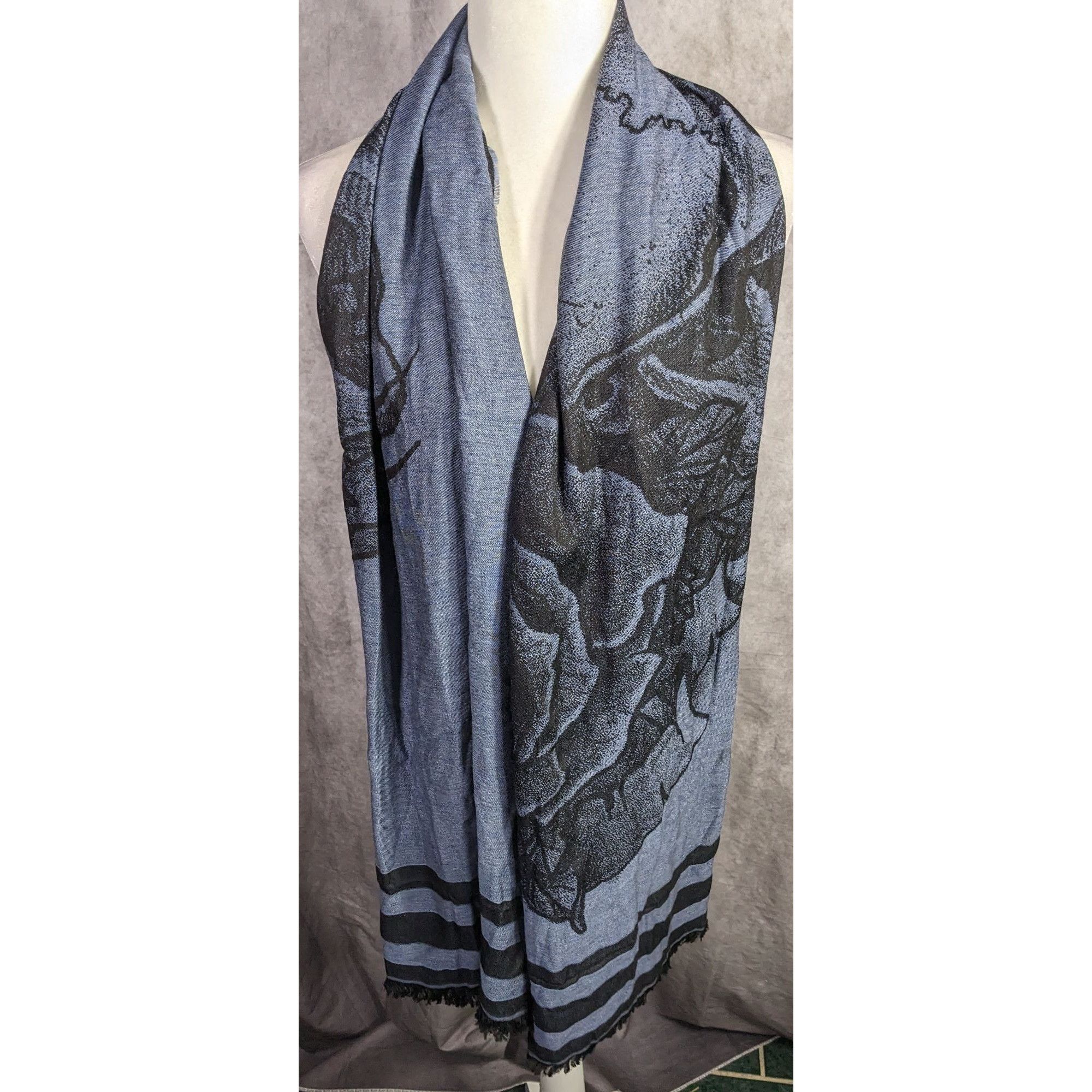 Other Milana Gothic Skull & Rose Scarf Made in Italy Size ONE SIZE - 9 Thumbnail