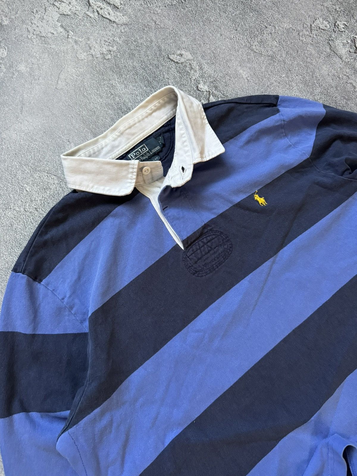 Polo Ralph Lauren × Vintage Polo Ralph Lauren XL vintage sweatshirt rugby button up 90s Size US XL / EU 56 / 4 - 2 Thumbnail