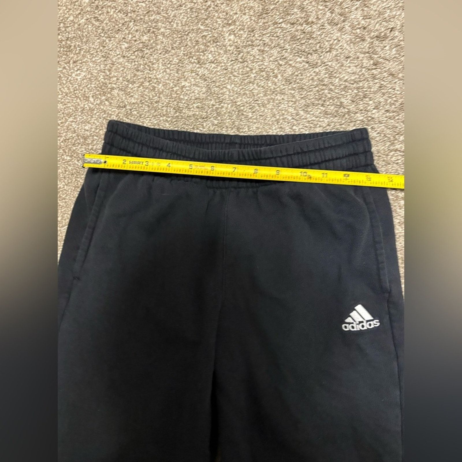 Adidas (Adidas) Black Comfy Sweatpants: Size Large Size 28" / US 6 / IT 42 - 4 Thumbnail