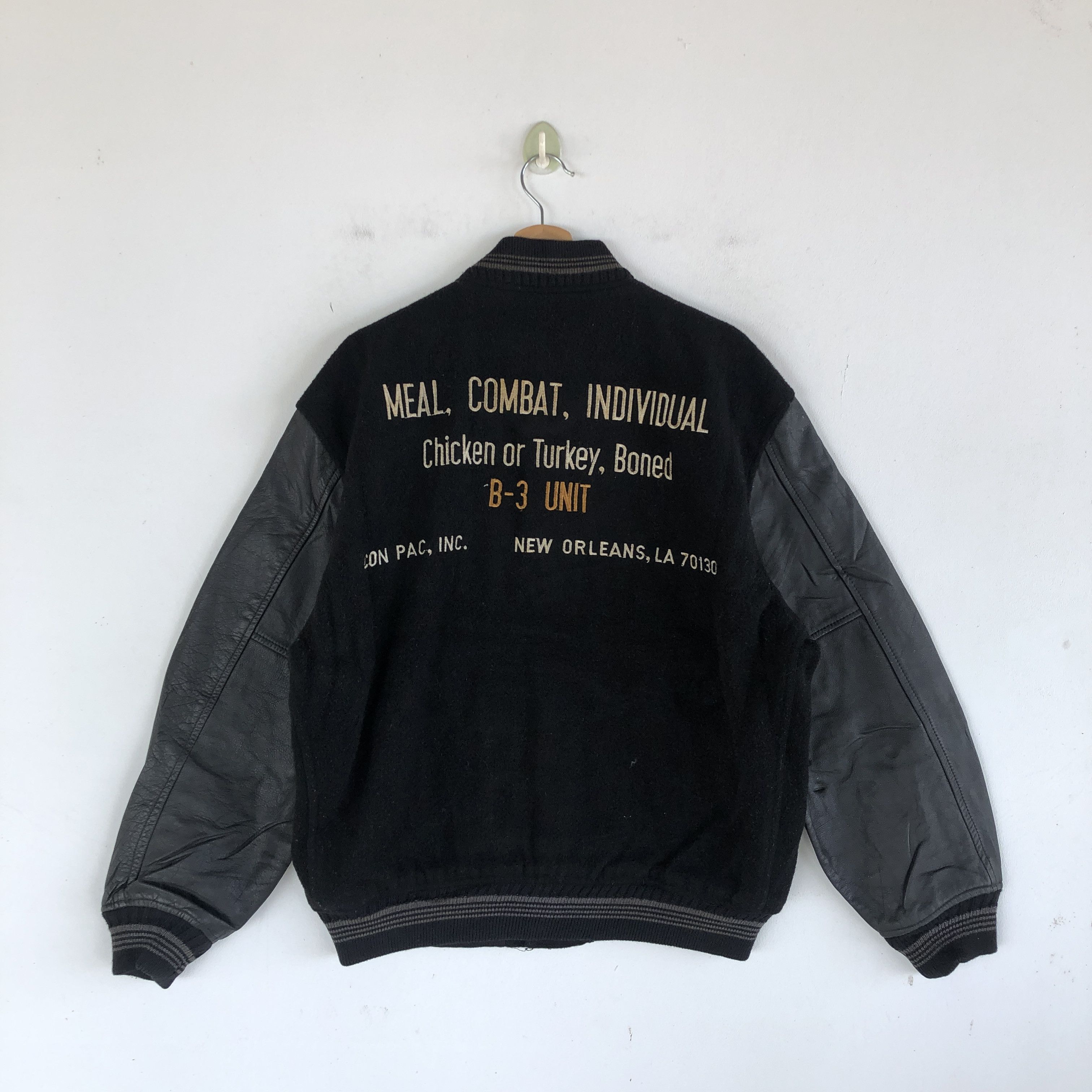 Japanese Brand Japanese Varsity Jacket Letterman Leather Wool Jacket Size US XL / EU 56 / 4 - 2 Thumbnail