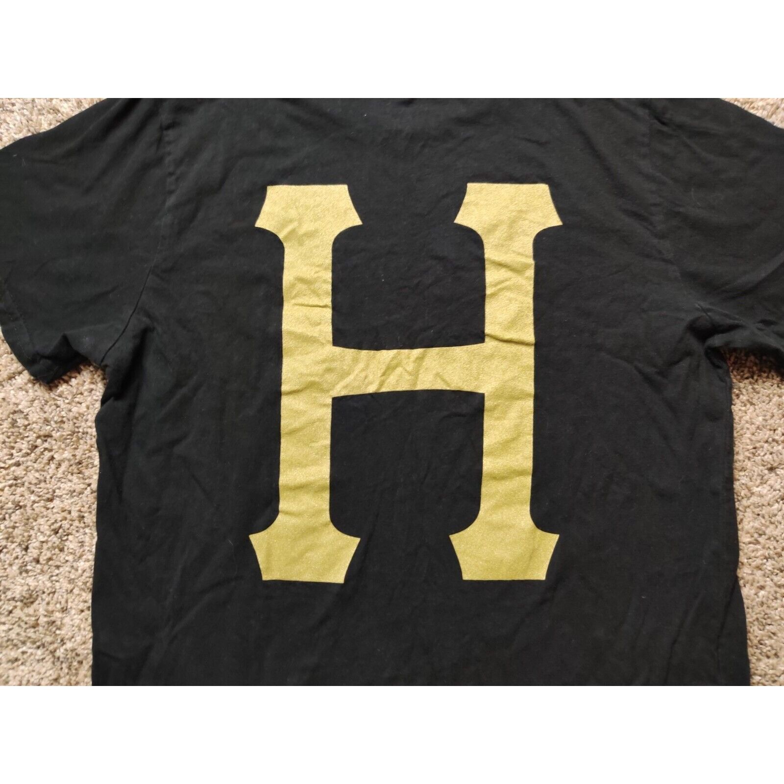 Huf HUF Shirt Adult Mens Medium Black Gold Logo Torso Pocket Size US M / EU 48-50 / 2 - 2 Thumbnail