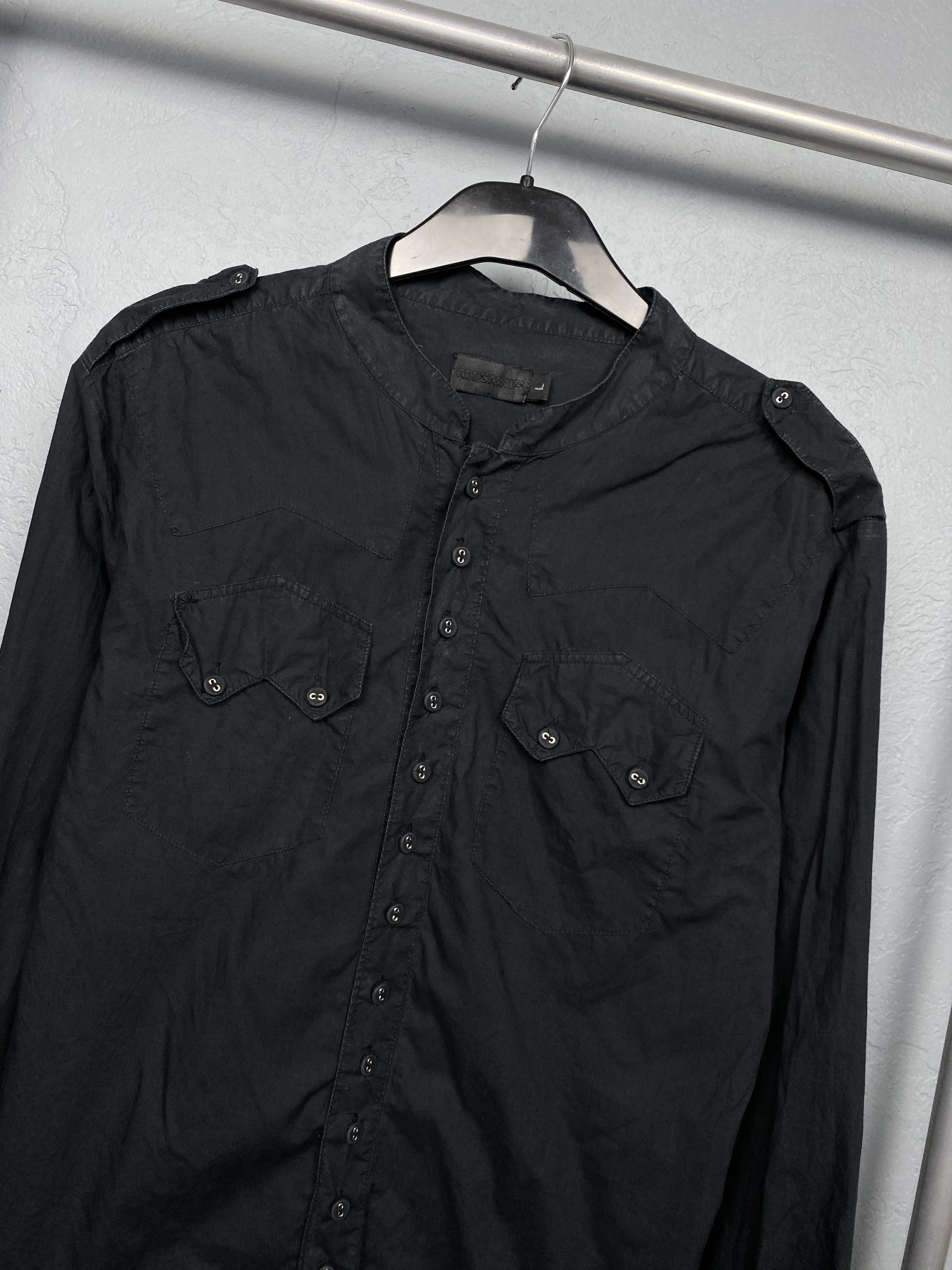 Allsaints Allsaints Vintage Mens Collarless Shirt Size US L / EU 52-54 / 3 - 2 Thumbnail