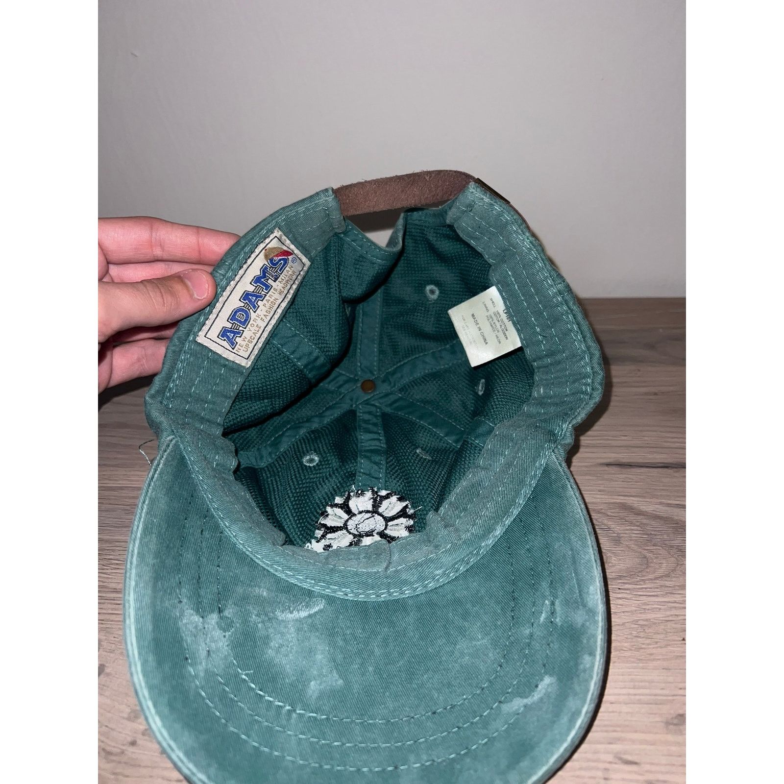 Vintage Vintage Jesus Hat World Fellowship Church Green Cap Stained Size ONE SIZE - 6 Thumbnail