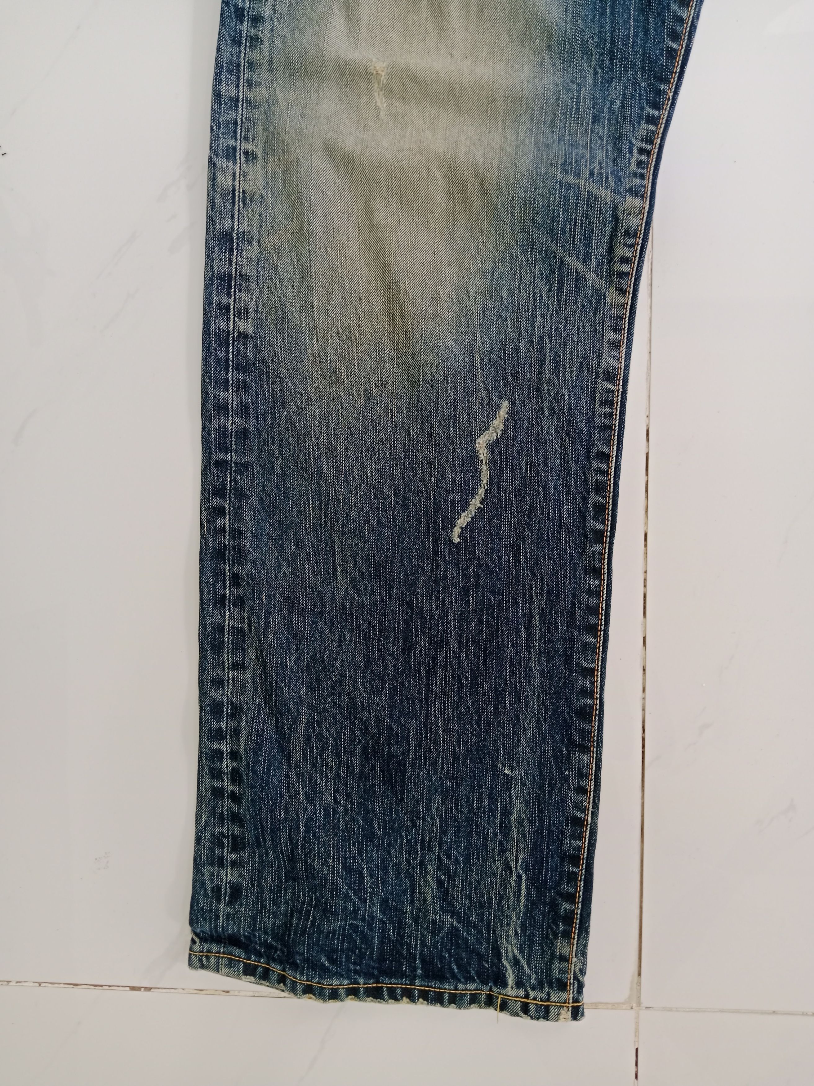 Edwin EDWIN Distressed Jeans Japanese Brand Blue Denim Size US 37 - 7 Thumbnail