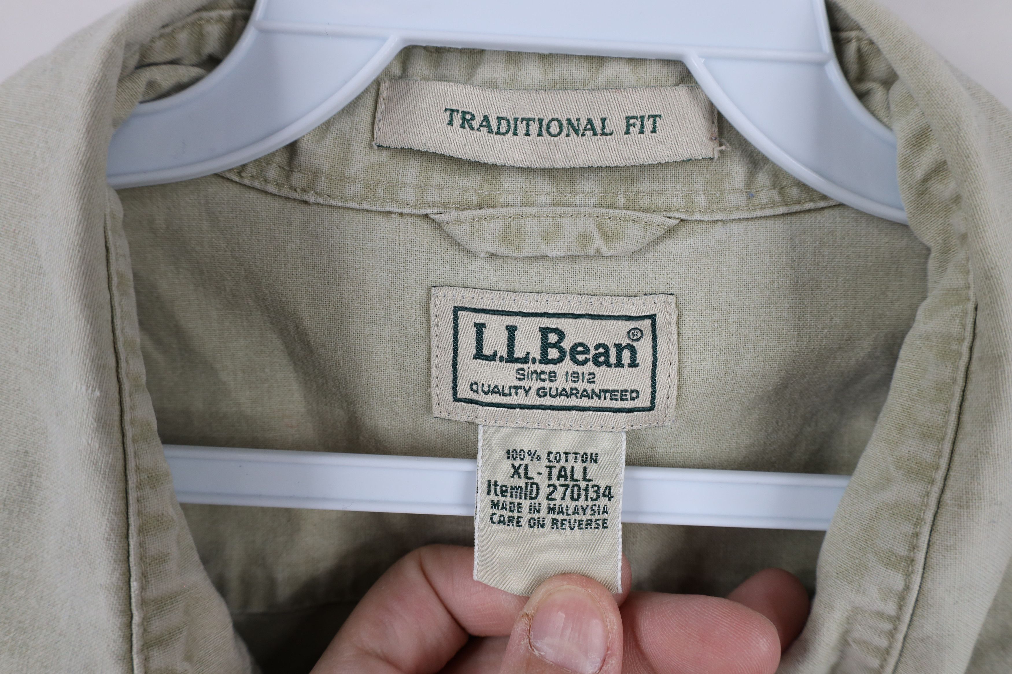 L.L. Bean × Vintage Vintage LL Bean Safari Bush Collared Button Shirt Beige Size US XL / EU 56 / 4 - 9 Thumbnail