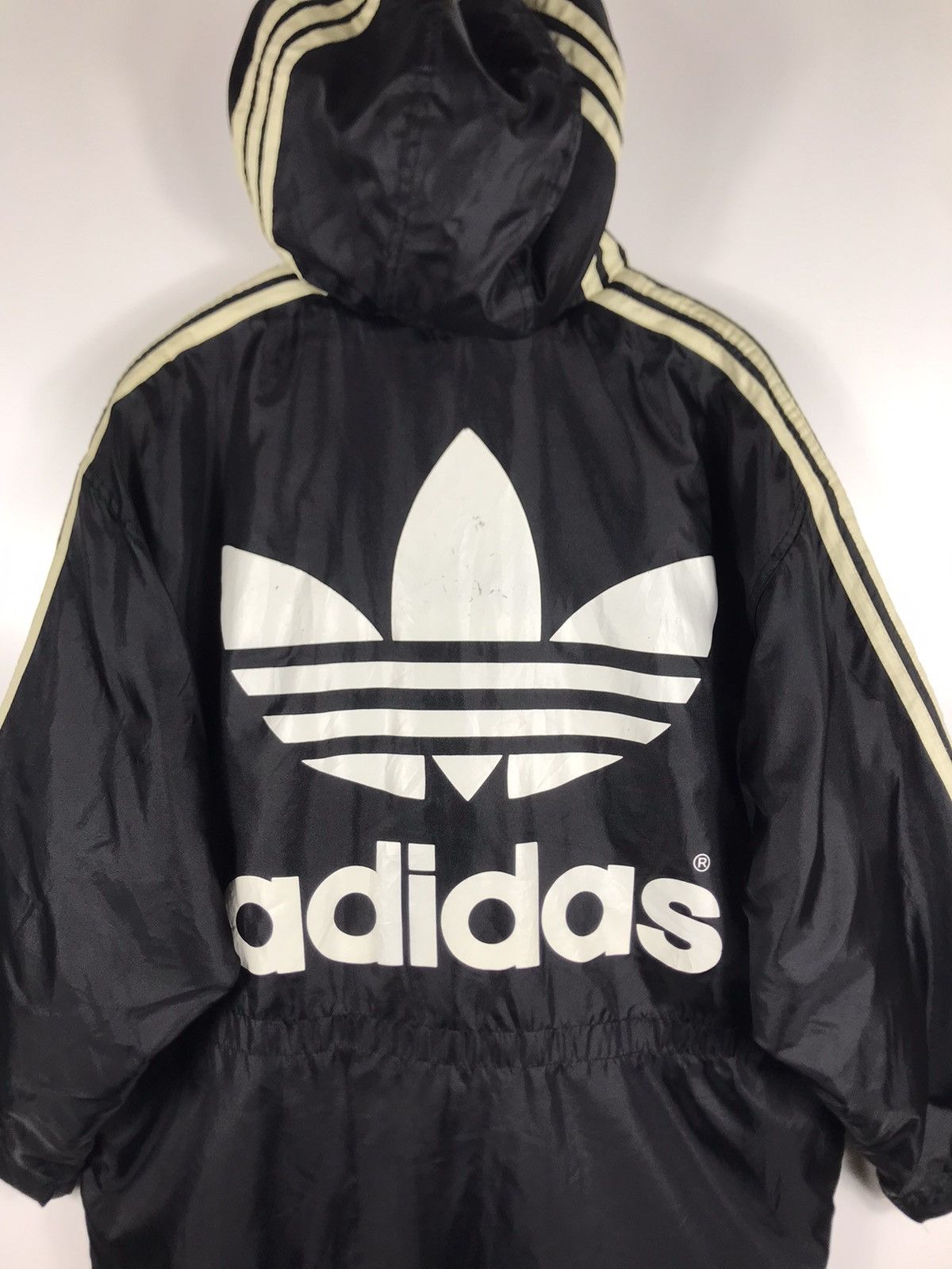 Adidas × Vintage ⚡️Vintage Adidas Hooded Round Stripes Coat Jacket Size US M / EU 48-50 / 2 - 16 Thumbnail
