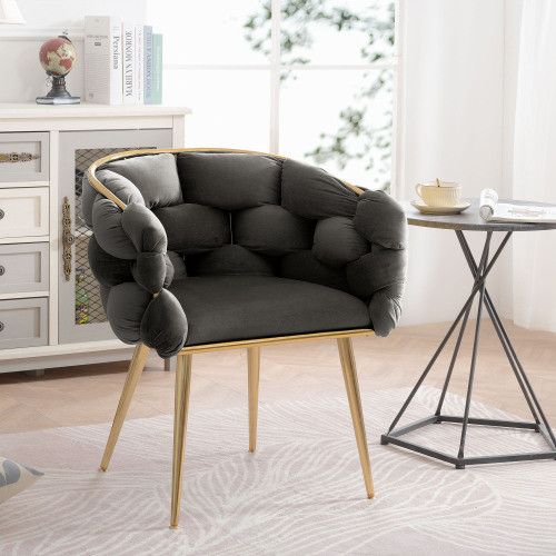 Designer × Homemade Luxury modern simple leisure velvet single sofa chair bedroo Size US L / EU 52-54 / 3 - 1 Thumbnail
