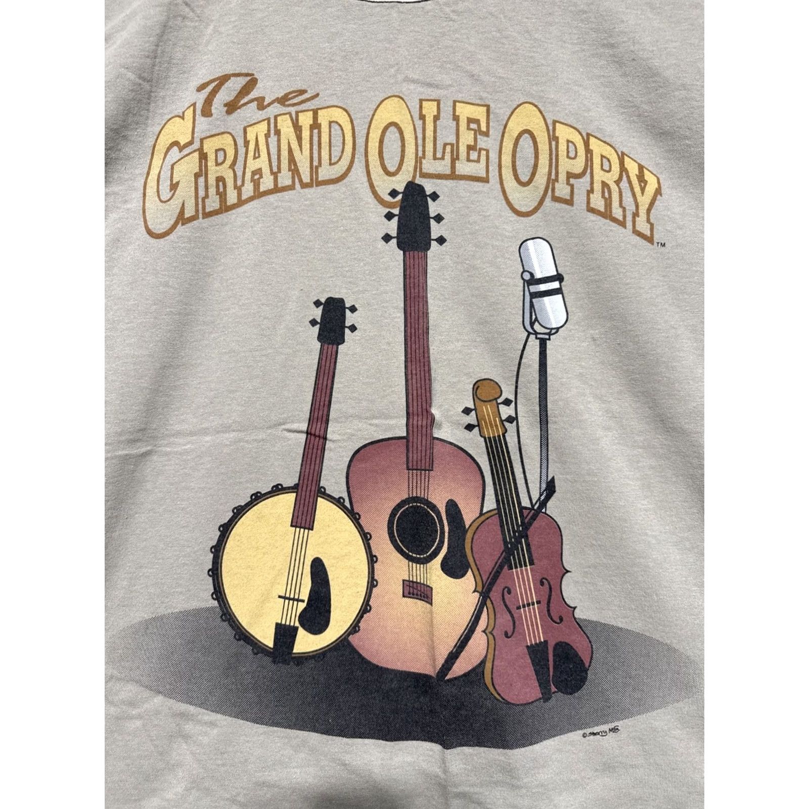 Vintage VINTAGE Grand Ole Opry Country Music Short Sleeve Ringer Tee 1990s L Men T-Shirt Beige Cotton Sherry’s Best Regular Crew Neck Music GTG Size US 33 - 2 Thumbnail