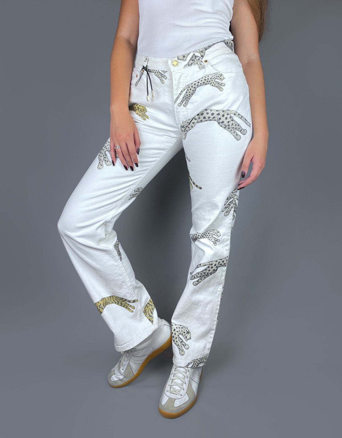 Roberto Cavalli Vintage Roberto Cavalli Leopard & Tiger Animal Print Pants M Size 28" / US 6 / IT 42 - 3 Thumbnail