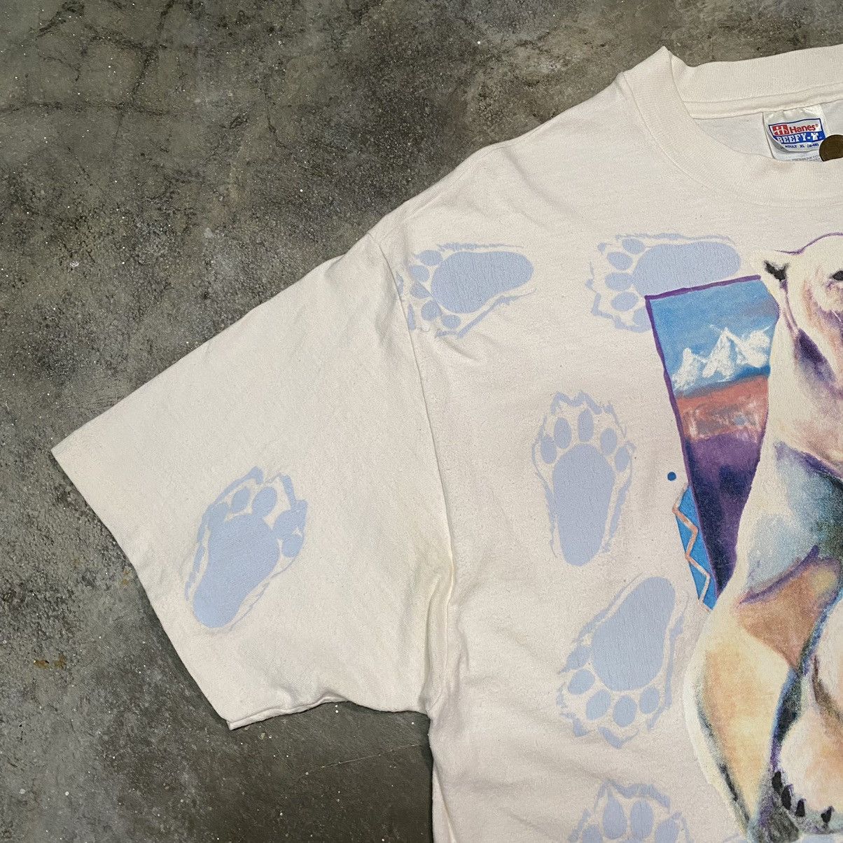 Habitat × Vintage Vintage 90’s Sea World Polar Bear Alloverprint T Shirt Size US XL / EU 56 / 4 - 6 Thumbnail