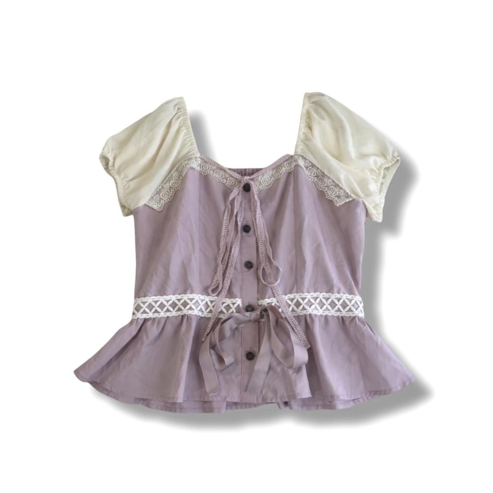 Other Axes femme whimsy coquette puff sleeve blouse top Size XS / US 0-2 / IT 36-38 - 1 Thumbnail