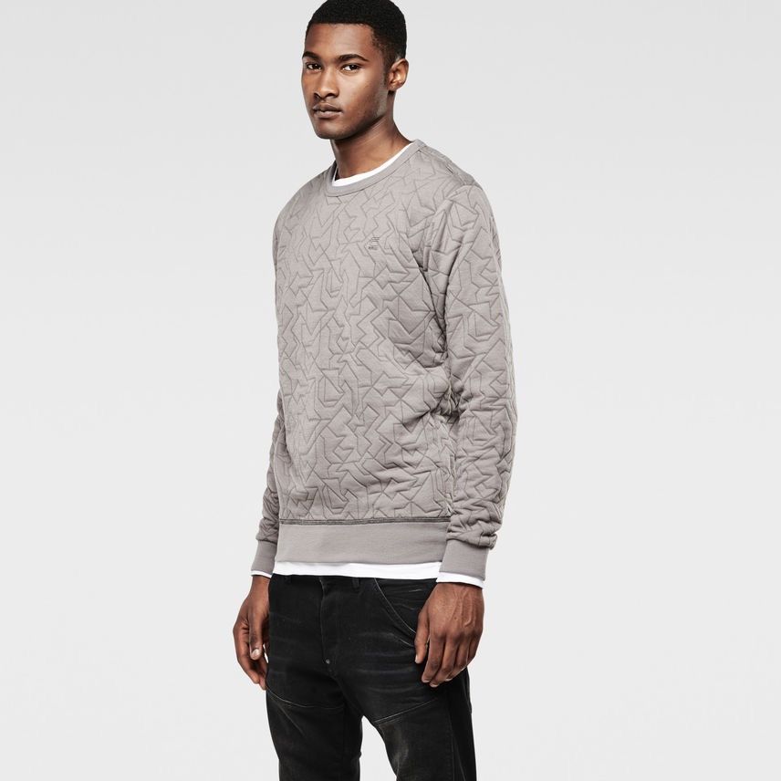 G-Star G star raw navy blue quilted r sw ls sweater Size US L / EU 52-54 / 3 - 1 Thumbnail