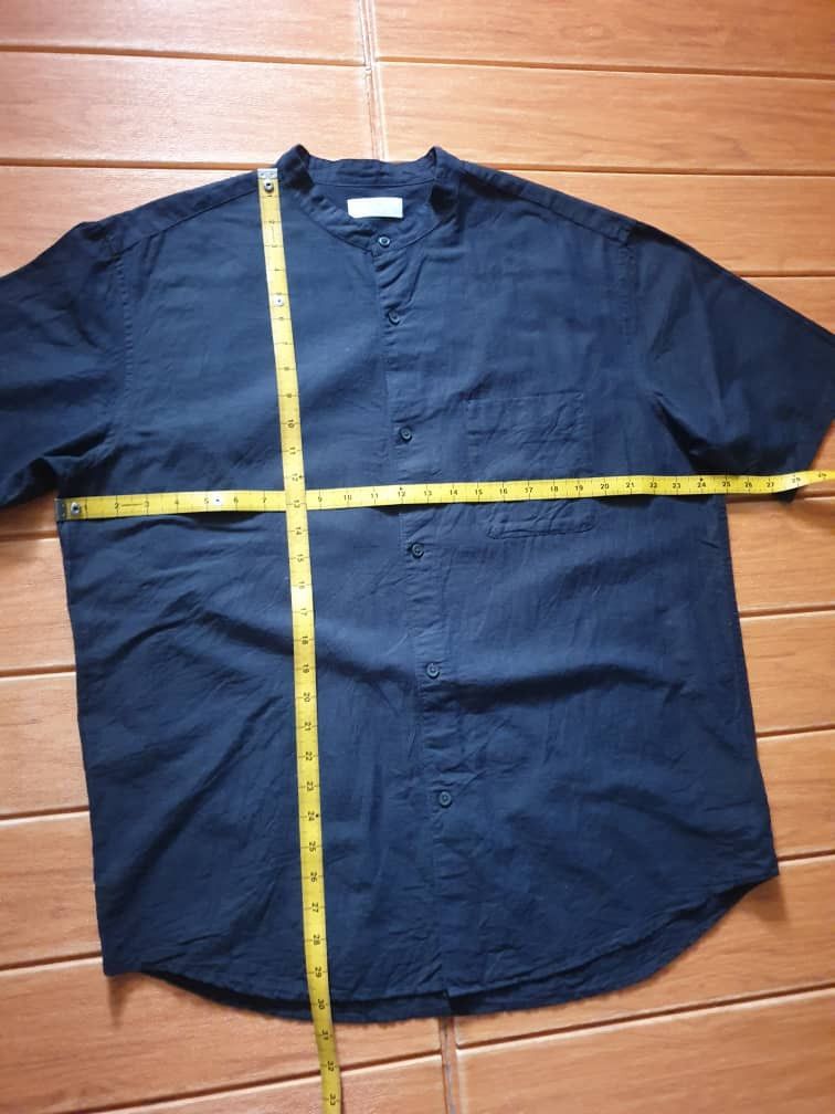 Japanese Brand Uniqlo mandarin collar blue shirt Size US XL / EU 56 / 4 - 5 Thumbnail