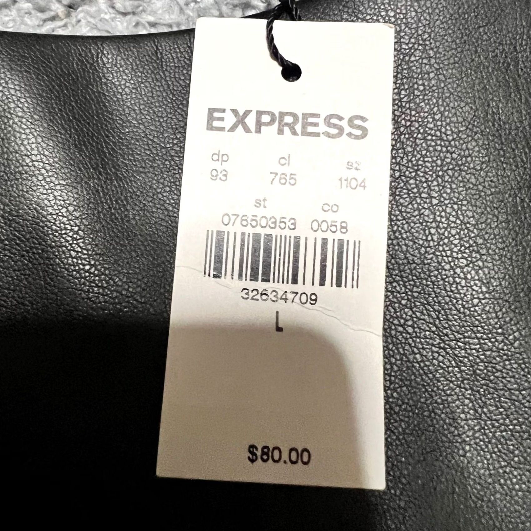 Express Express Faux Leather Pencil Skirt High Waist Slit Black Large Womens Size 36" / US 14 / IT 50 - 3 Thumbnail