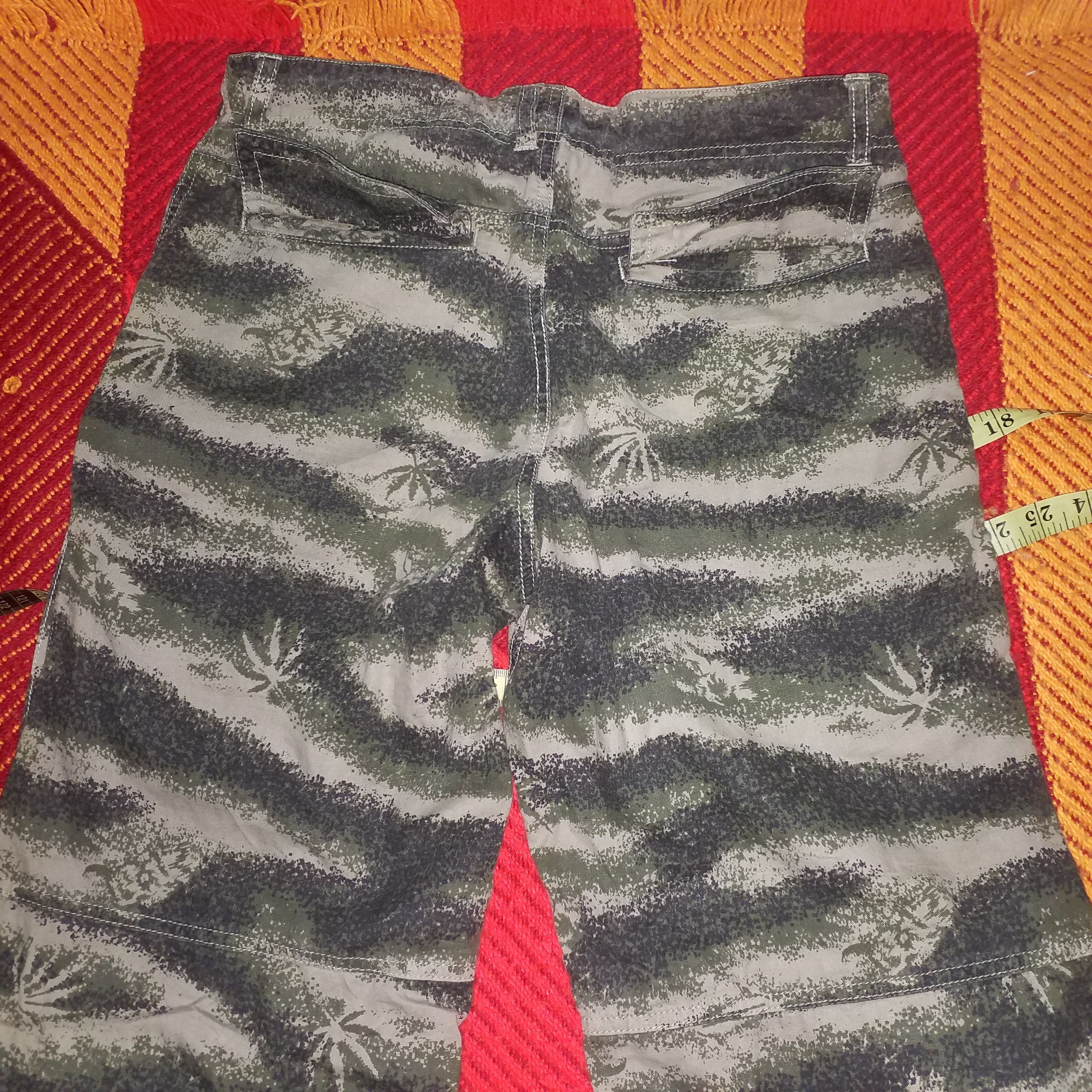 Japanese Brand CARGO BUSH PANT MARIJUANA GREEN FULL PRINT Size 31" - 5 Thumbnail