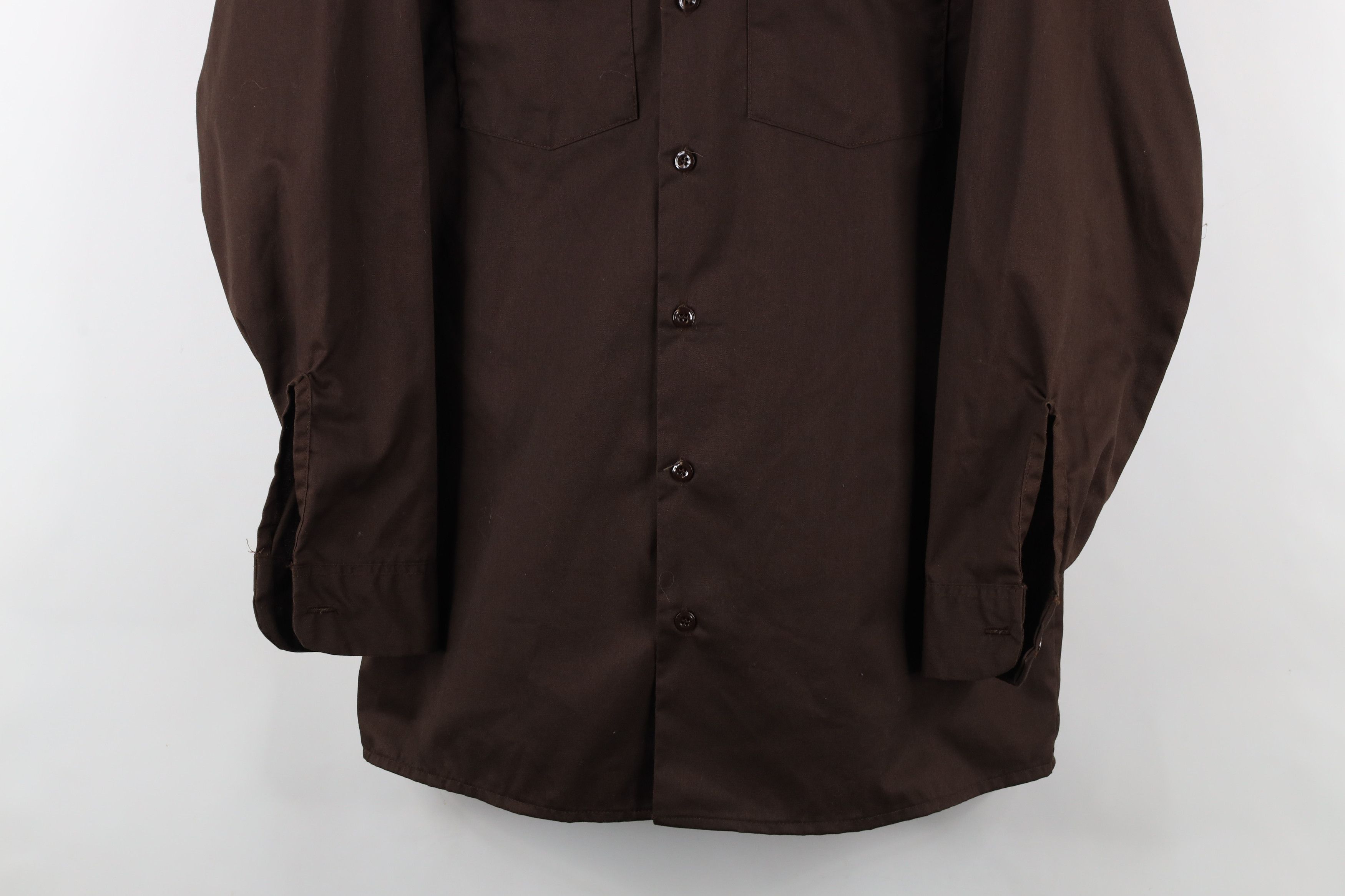 Dickies × Vintage Vintage 90s Dickies Faded Workwear Button Shirt Brown USA Size US M / EU 48-50 / 2 - 3 Thumbnail