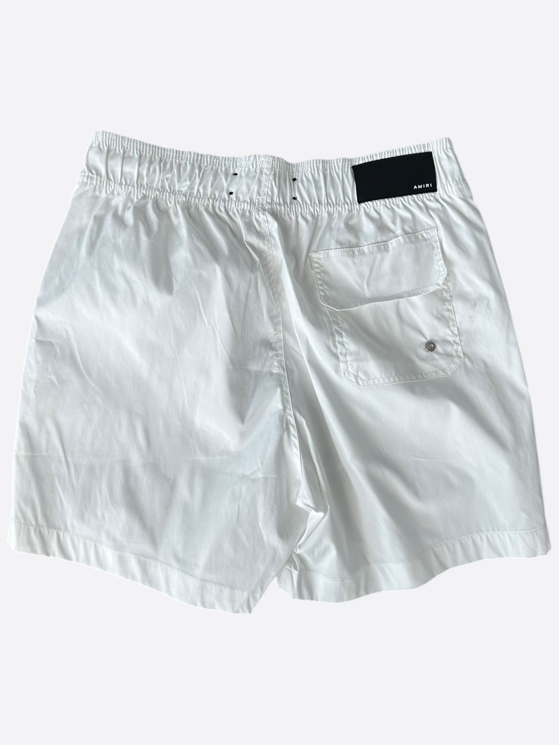 Amiri Amiri White Multicolor MA Drip Logo Swim Shorts Size US 38 / EU 54 - 2 Thumbnail